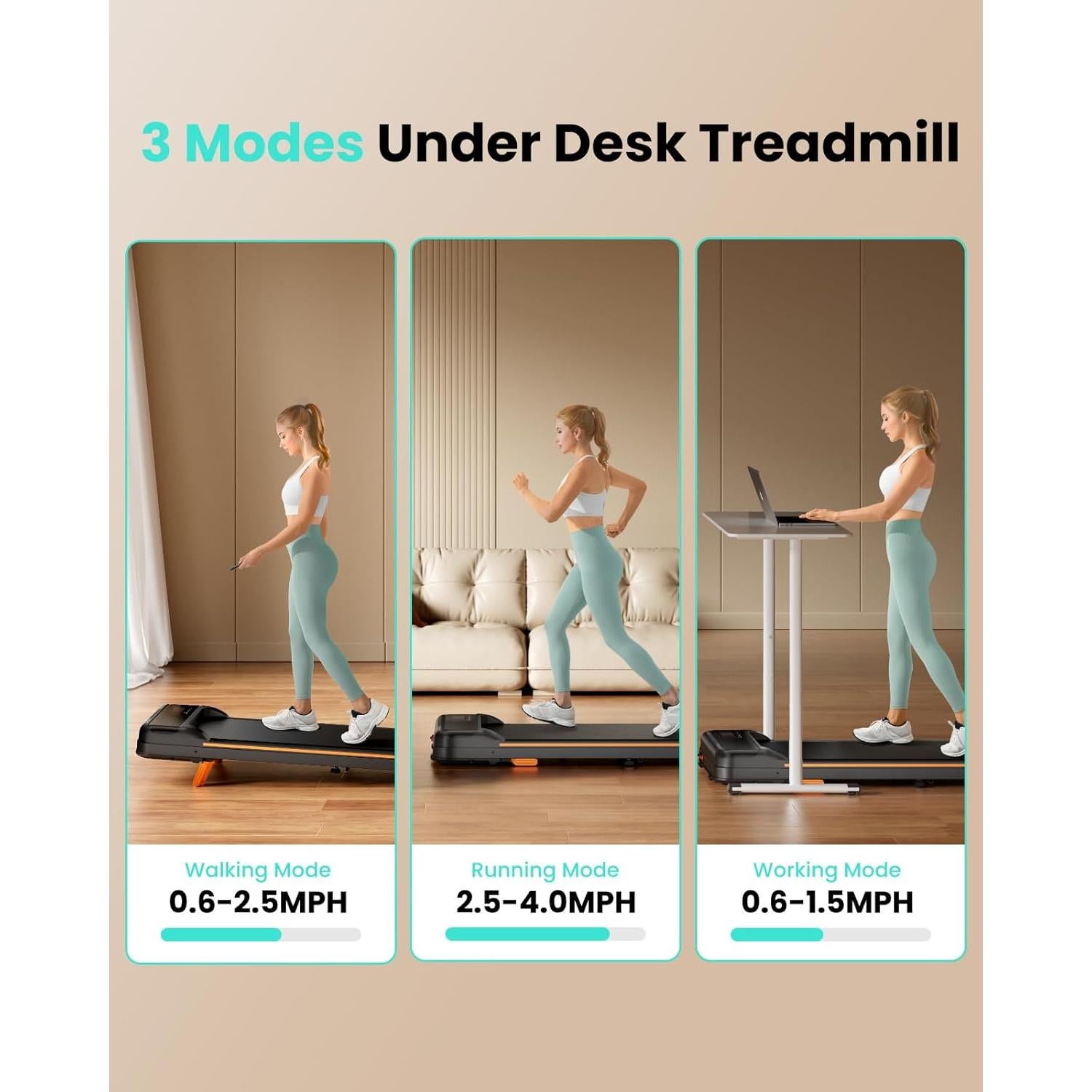 Caminadora Bajo Escritorio Abonow 2.5HP Inclinación 120Kg