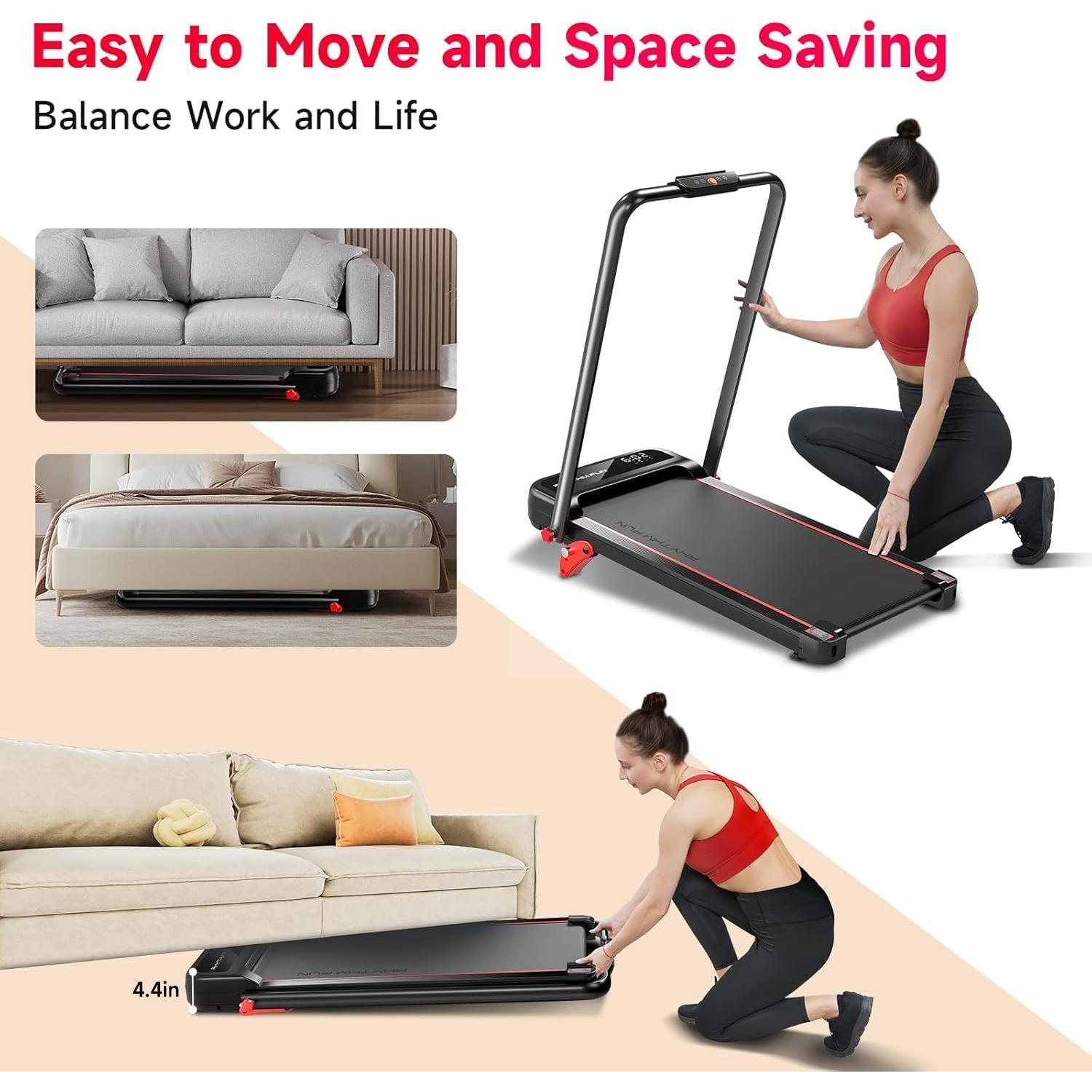 Cinta de Correr Plegable RHYTHM FUN 136 kg Inclinación 8%