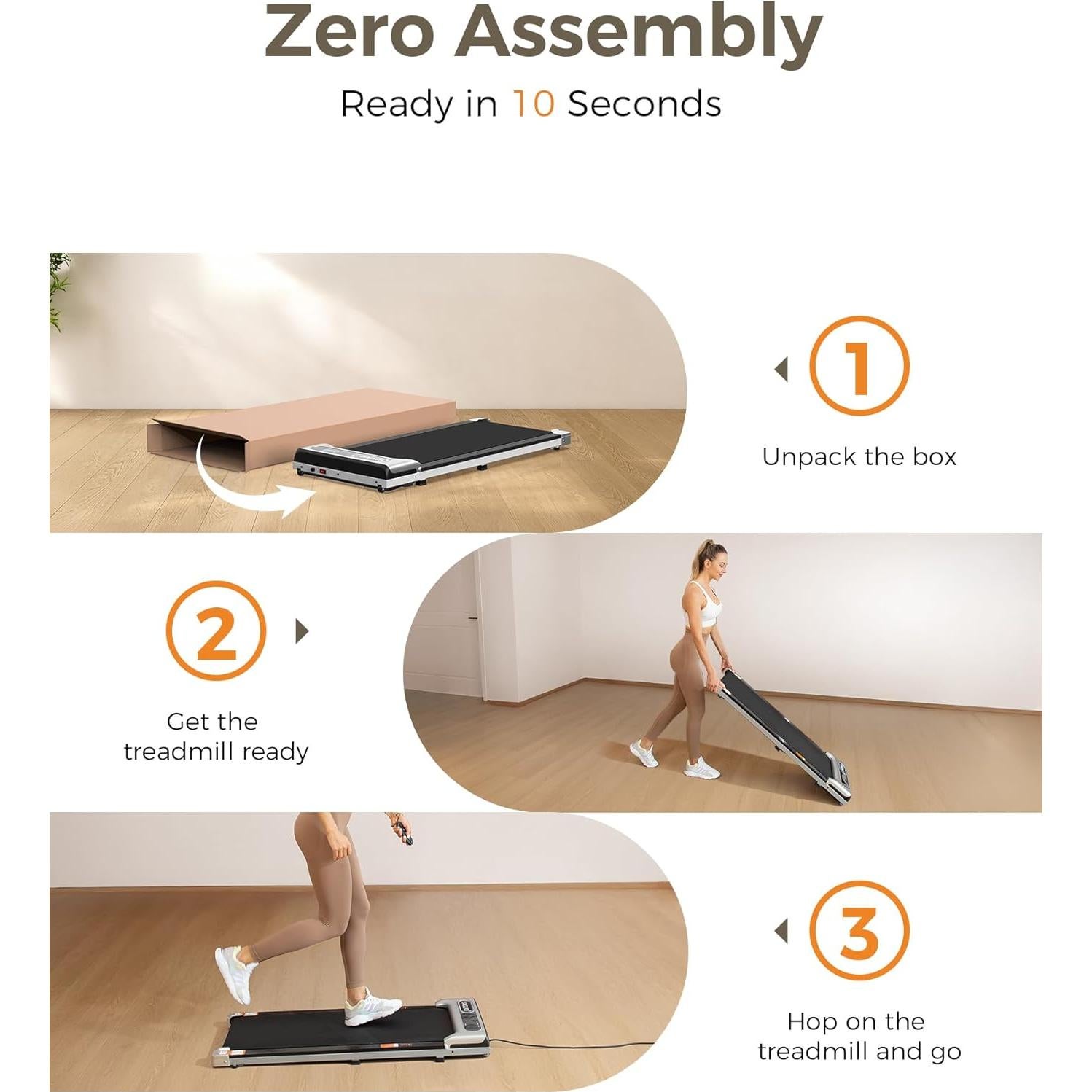 Caminadora Bajo Escritorio Yagud 2.5HP Portátil 120kg LED