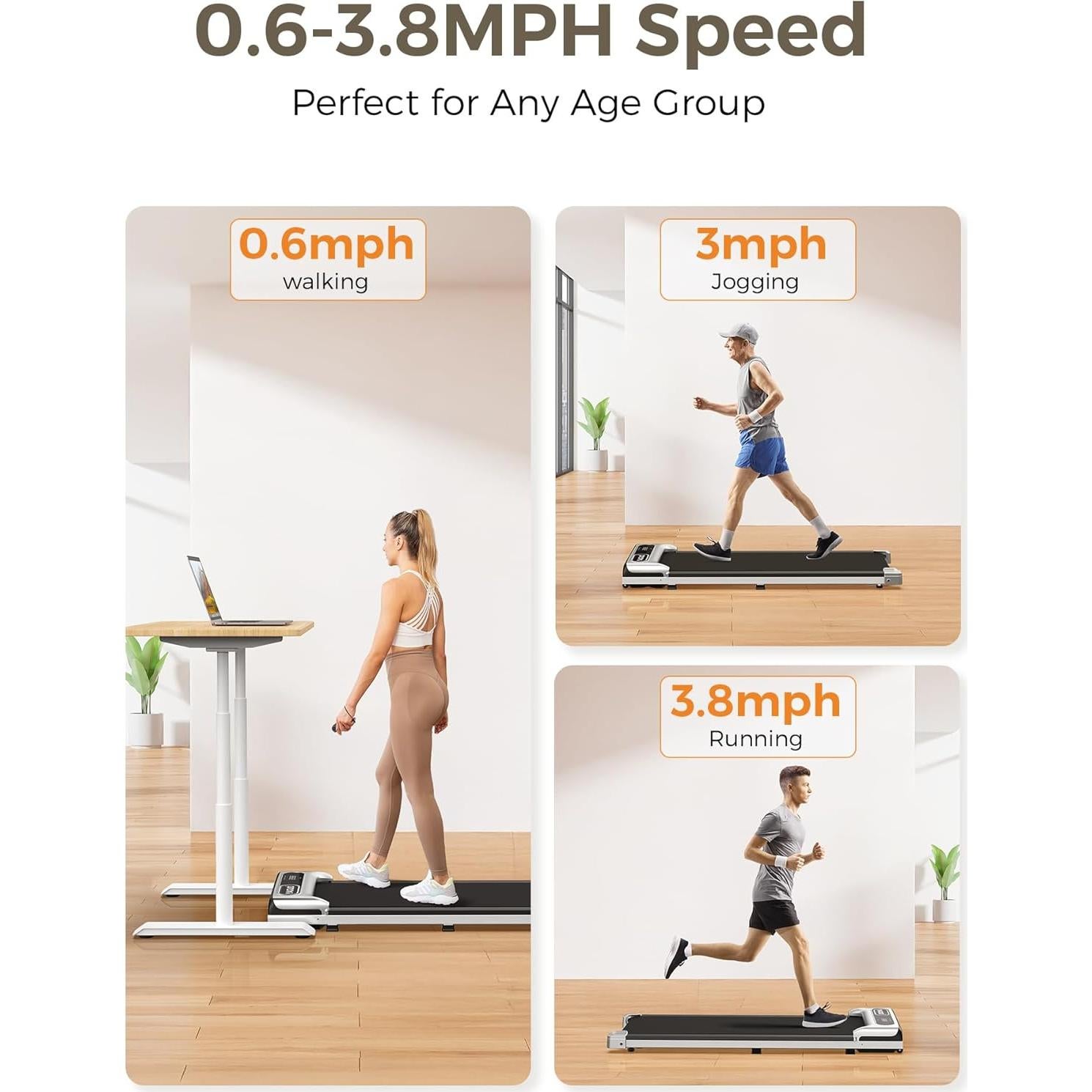 Caminadora Bajo Escritorio Yagud 2.5HP Portátil 120kg LED