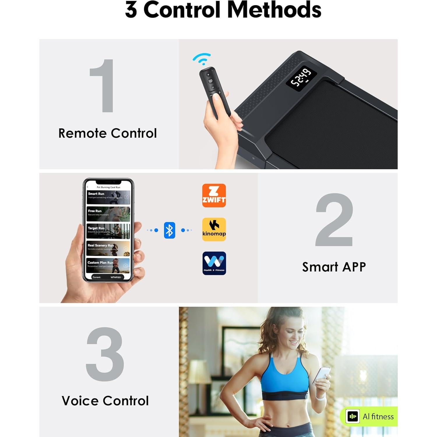 Cinta de Correr Plegable WELLFIT W01-3-SV 10% Inclinación 120kg