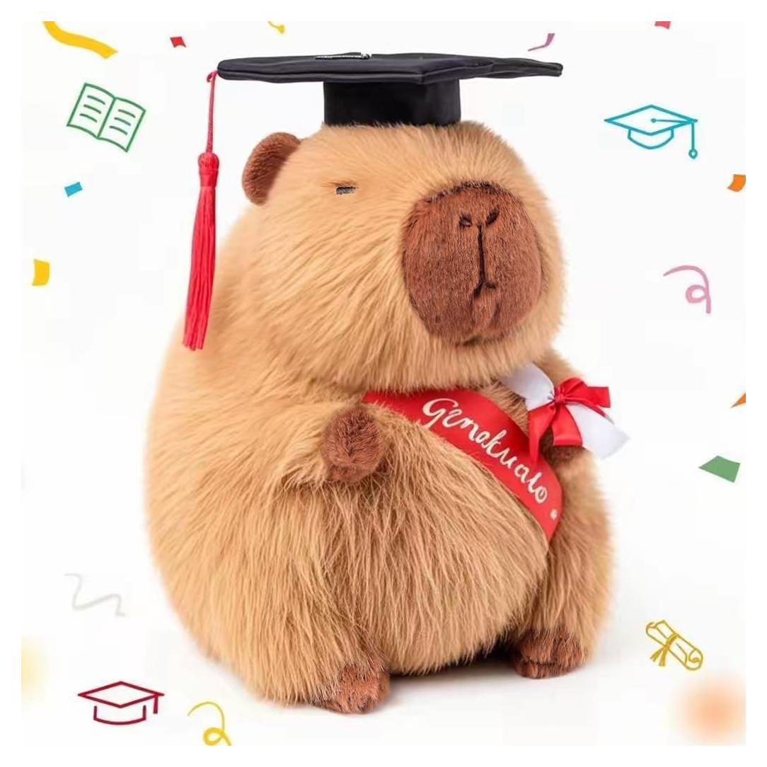 Peluche Capybara de Graduación Emoin 22,86 cm Clase 2025