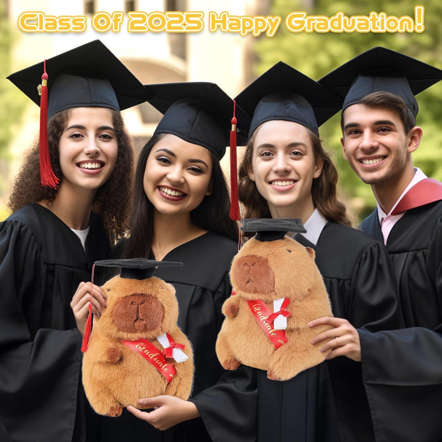 Peluche Capybara de Graduación Emoin 22,86 cm Clase 2025