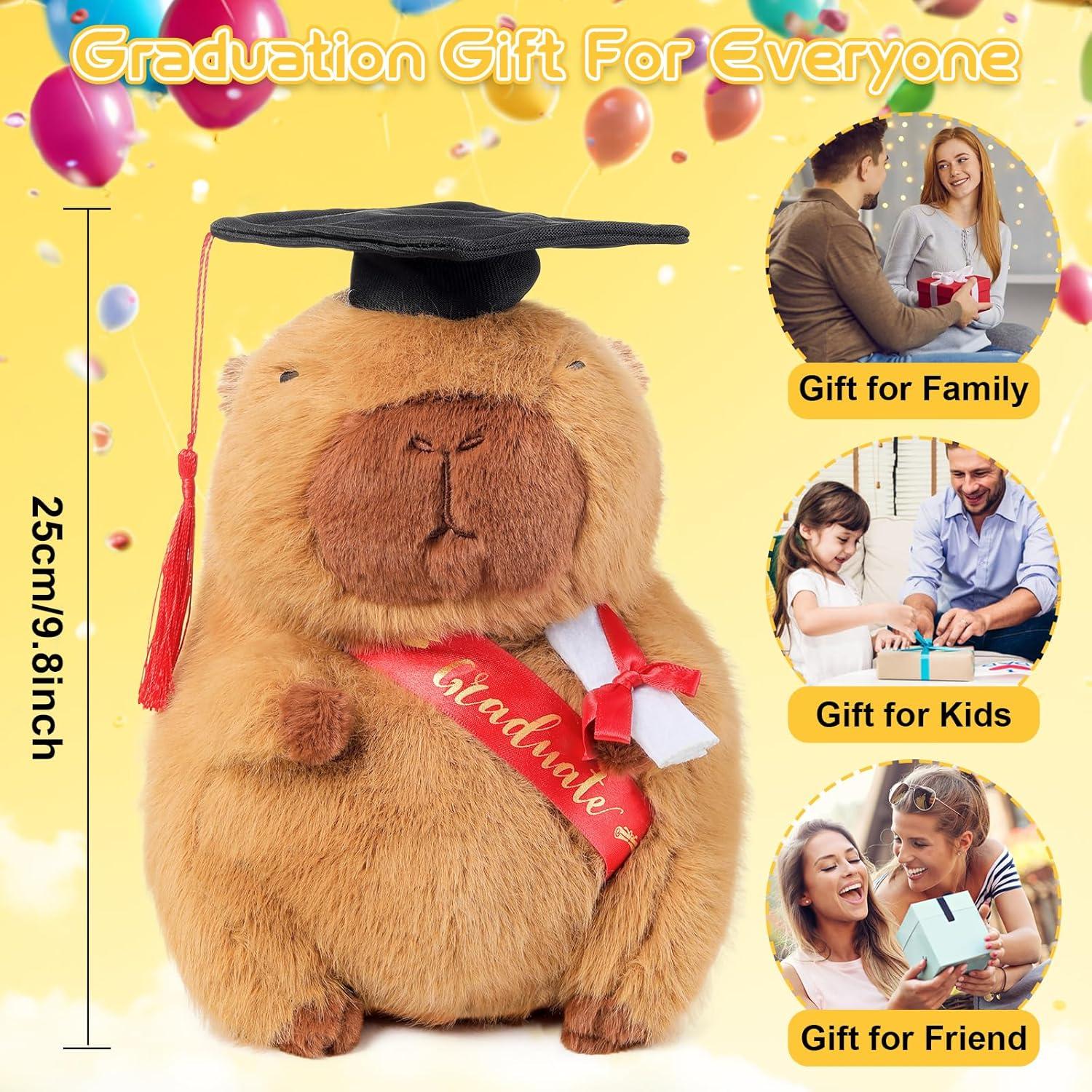 Peluche Capybara de Graduación Emoin 22,86 cm Clase 2025