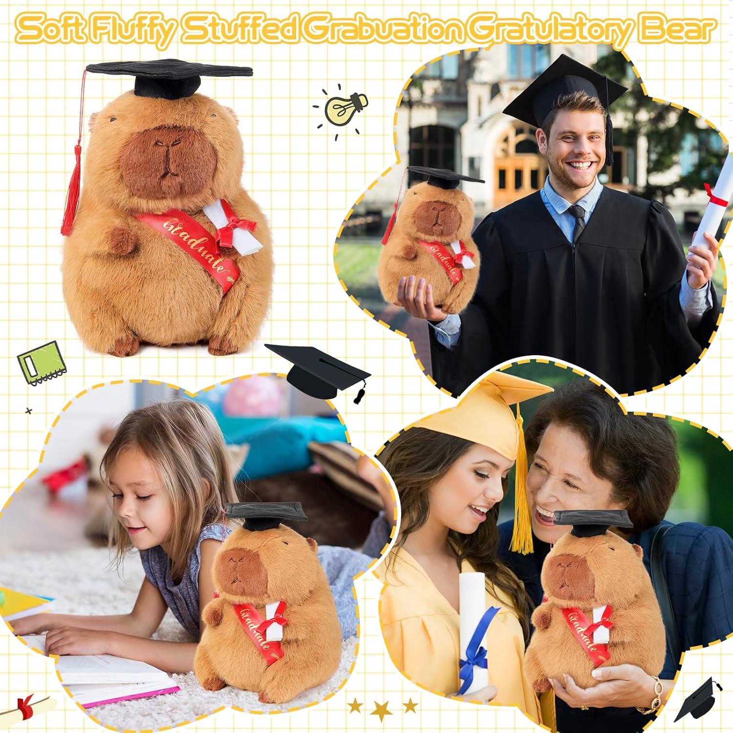 Peluche Capybara de Graduación Emoin 22,86 cm Clase 2025