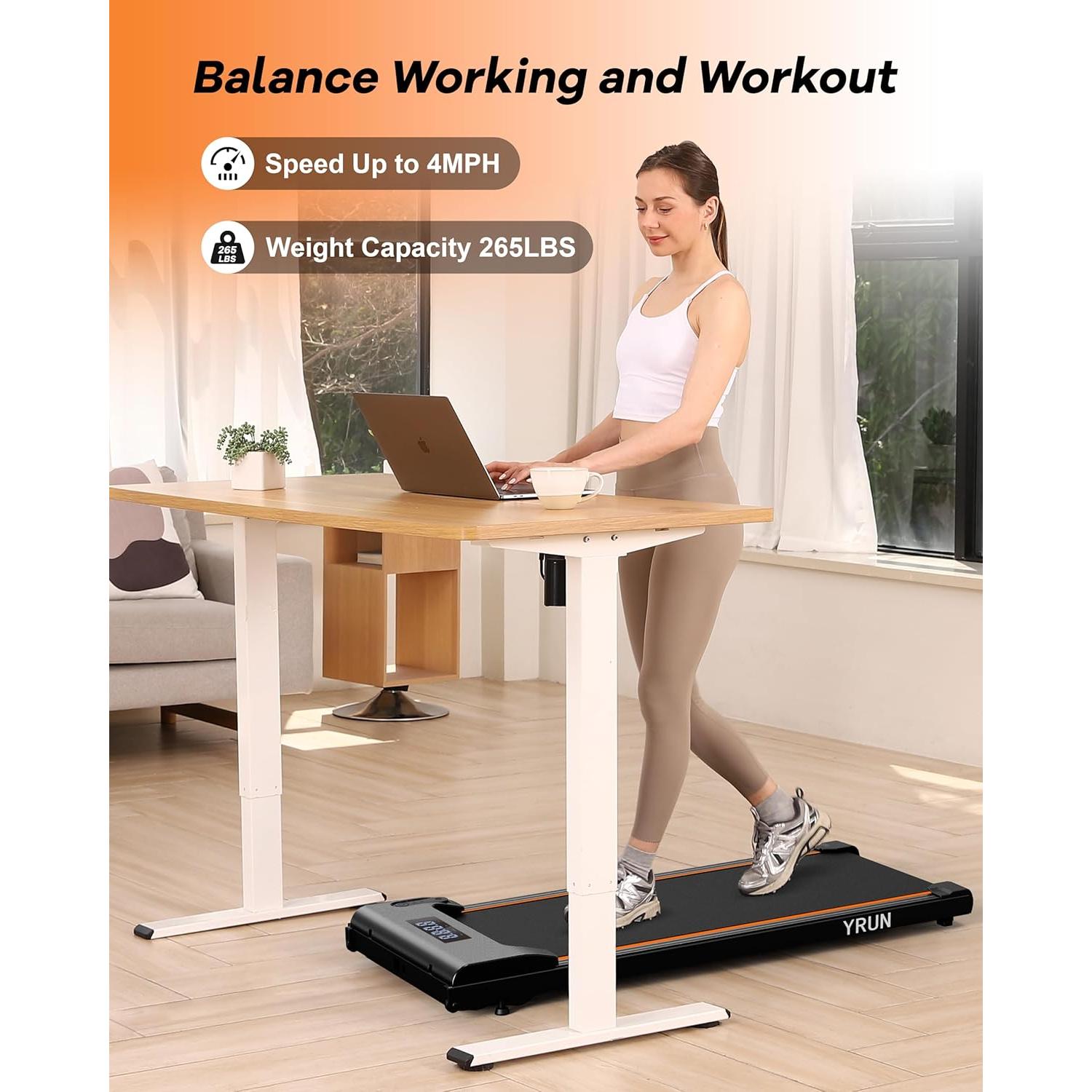 Caminadora Bajo Escritorio YRUN DK-38AB 2.5HP Compacta Silenciosa