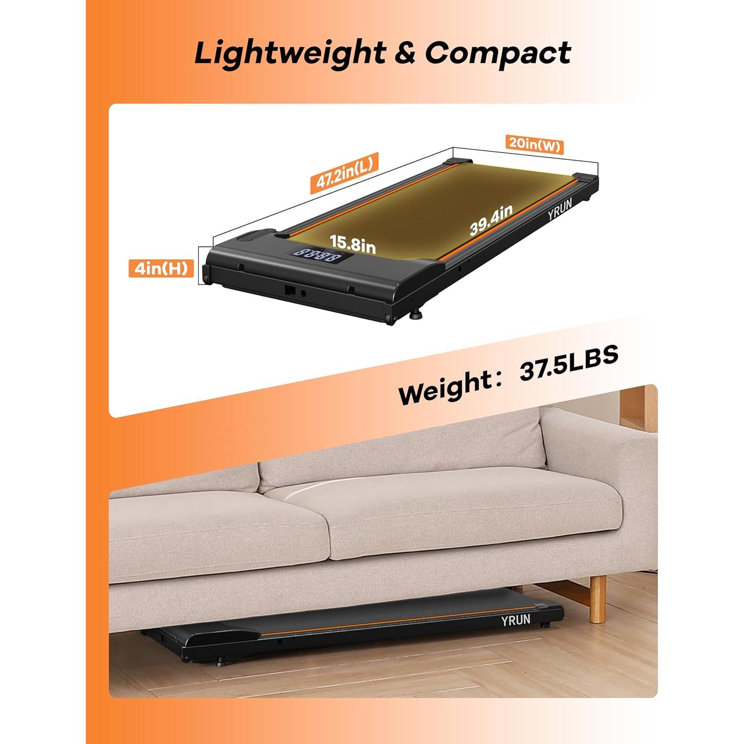 Caminadora Bajo Escritorio YRUN DK-38AB 2.5HP Compacta Silenciosa