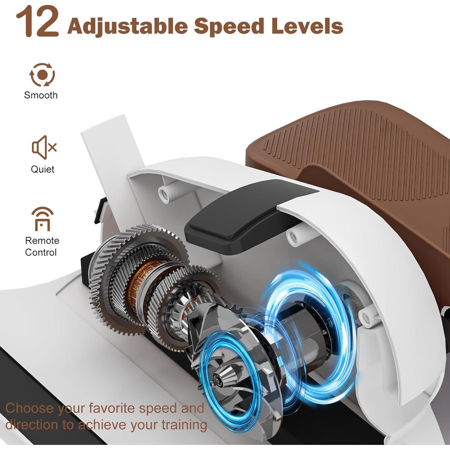 Máquina Elíptica Bajo Escritorio JISUO 12 Velocidades Portátil