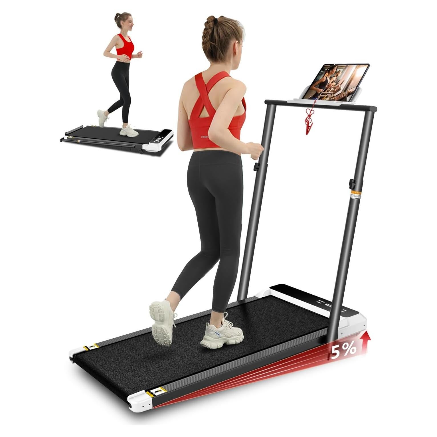 Caminadora Plegable AGTFU EC7 Blanca 2.5HP 5% Inclinación