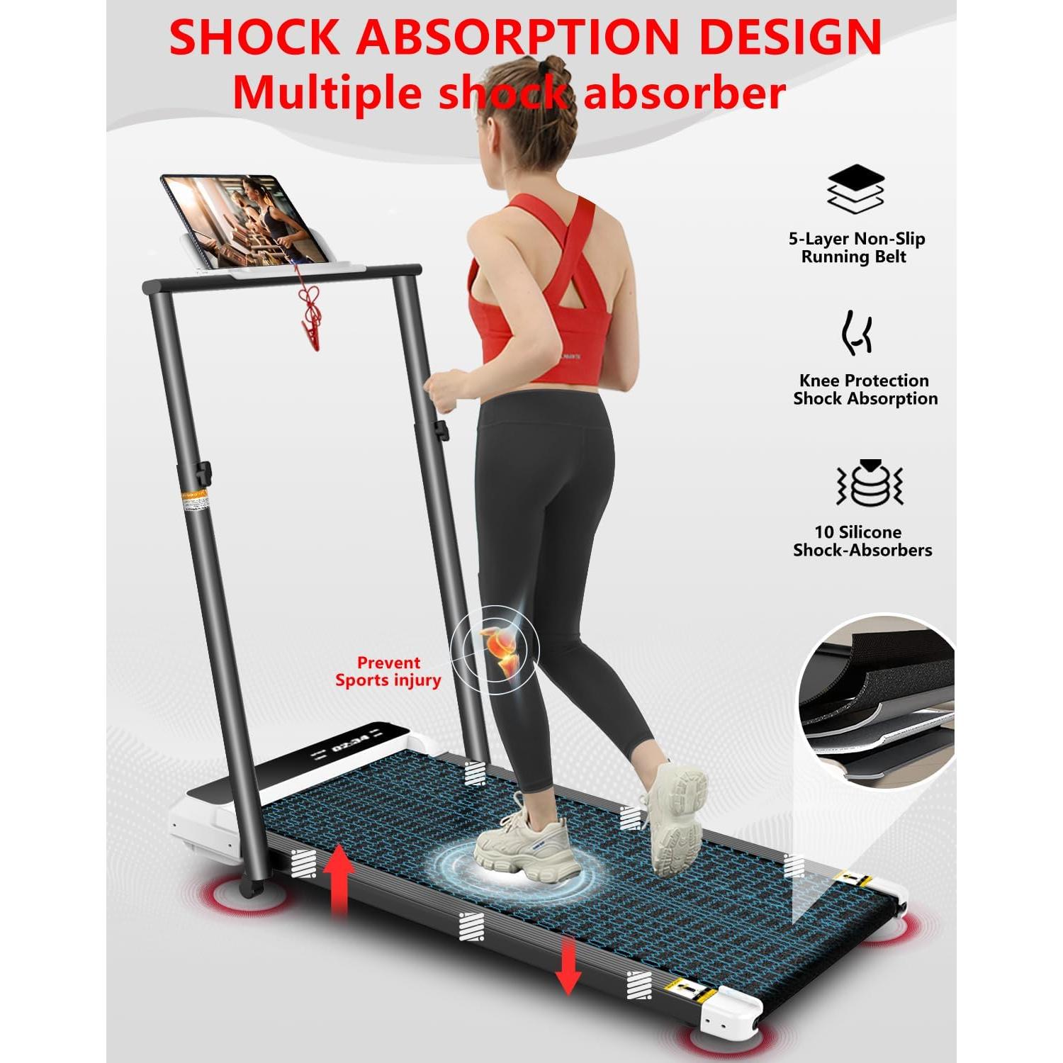 Caminadora Plegable AGTFU EC7 Blanca 2.5HP 5% Inclinación