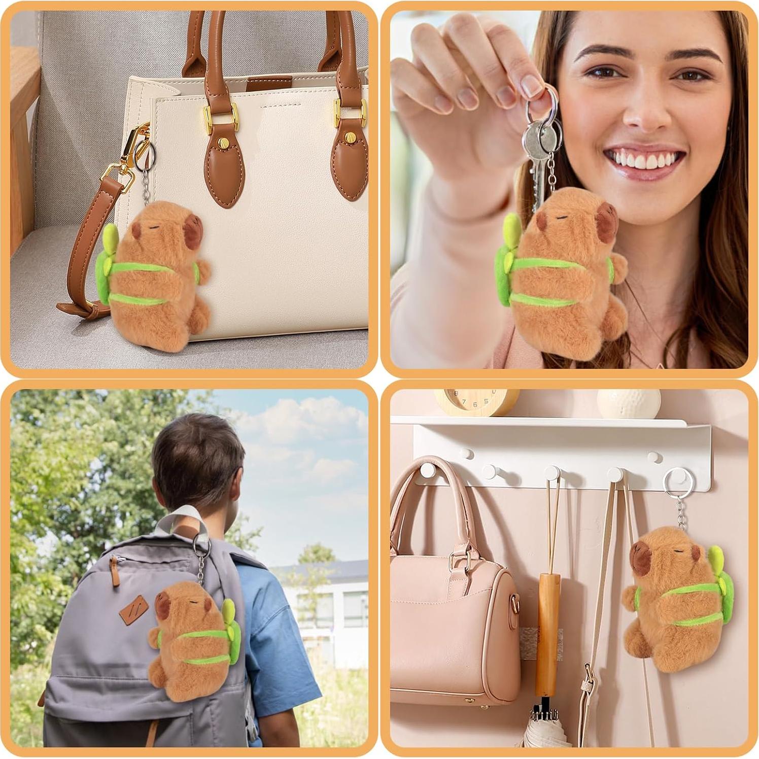 Peluche Capibara Emoin 16 cm Suave y Kawaii con Mochila