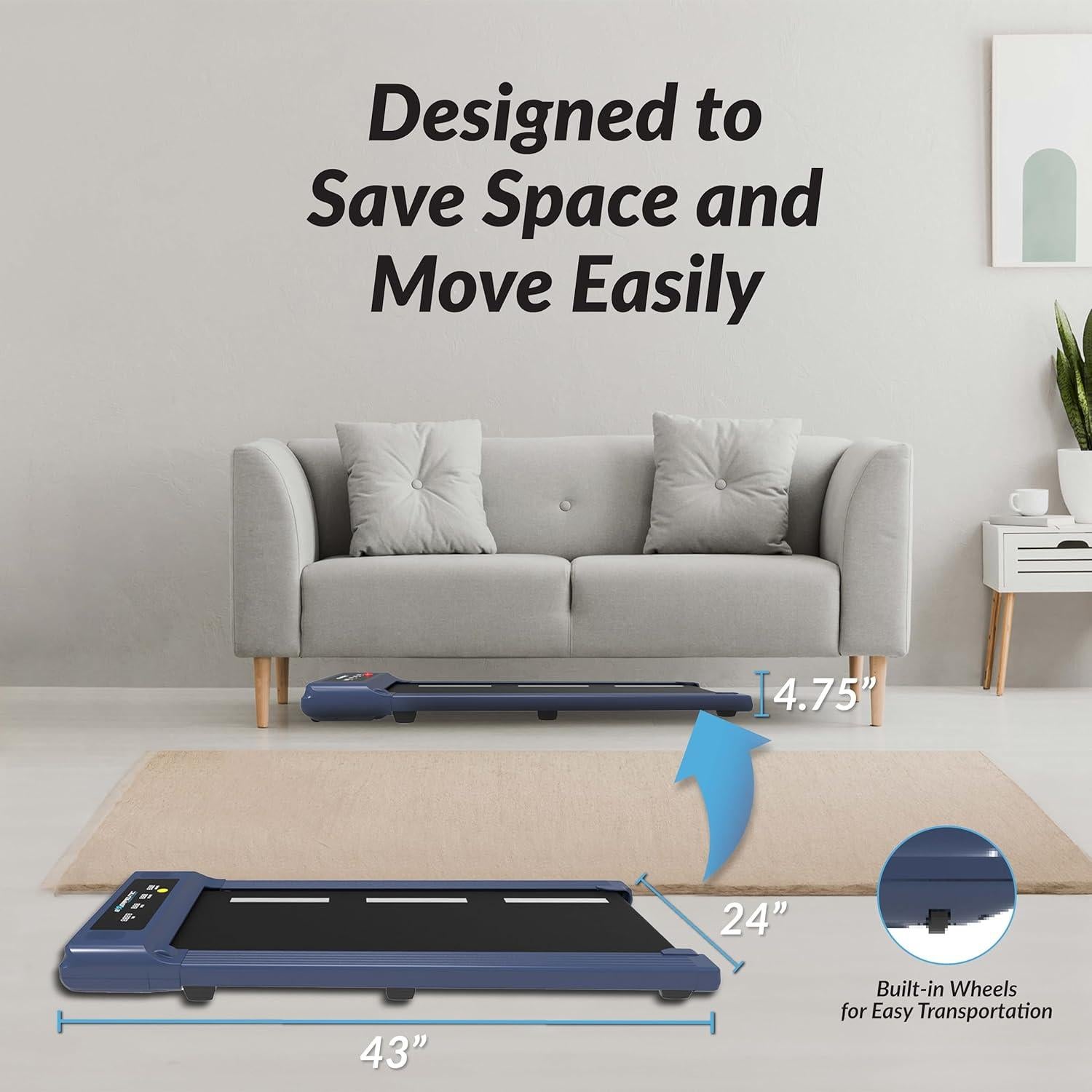 Caminadora Plegable Exerpeutic 400 lb para Escritorio - Compacta