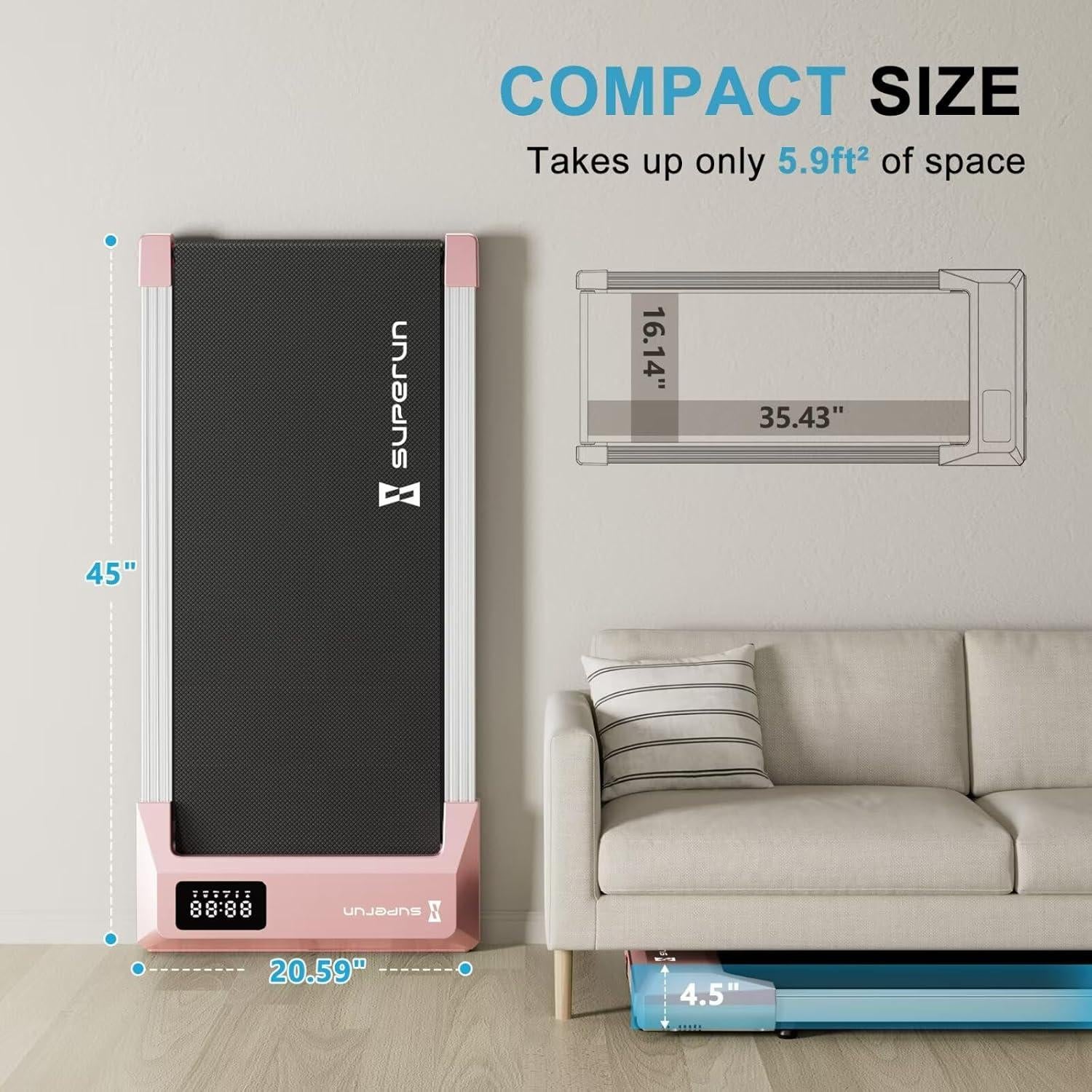 Cinta de Correr Bajo Escritorio Superun BA05 2.5 HP 136 Kg