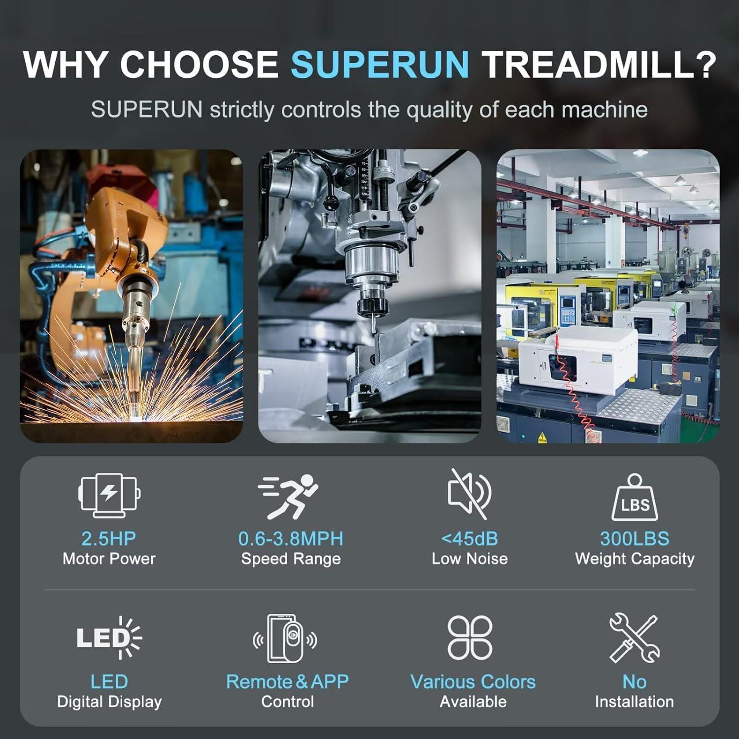 Cinta de Correr Bajo Escritorio Superun BA05 2.5 HP 136 Kg