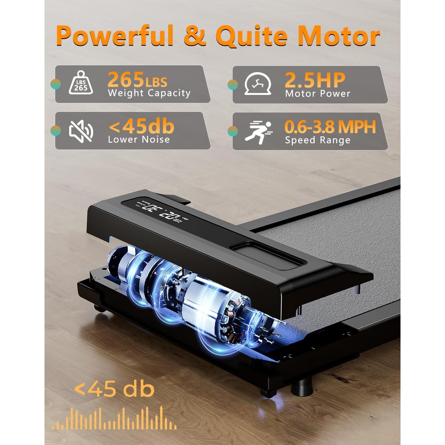 Caminadora Bajo Escritorio VIPLAT 2.5HP Compacta Portátil