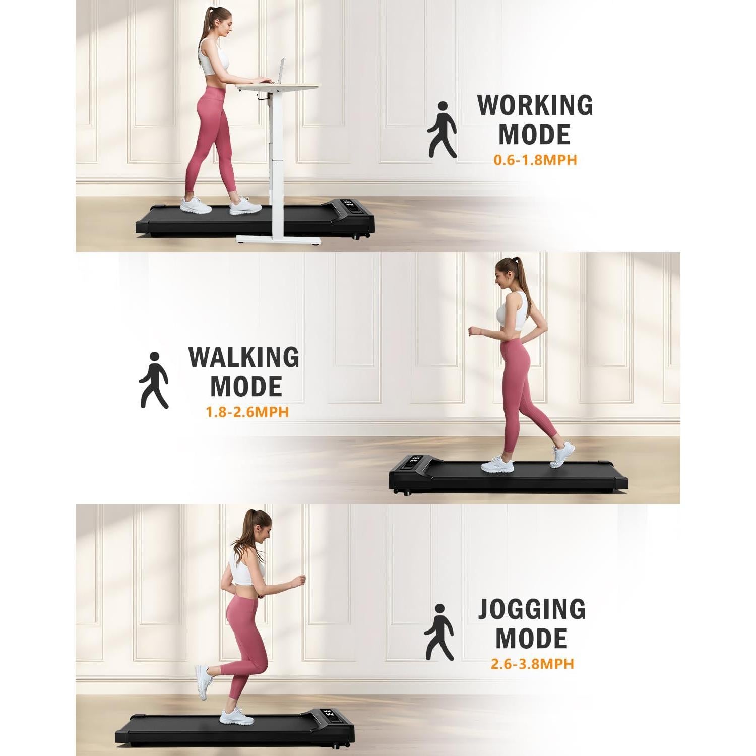 Caminadora Bajo Escritorio VIPLAT 2.5HP Compacta Portátil