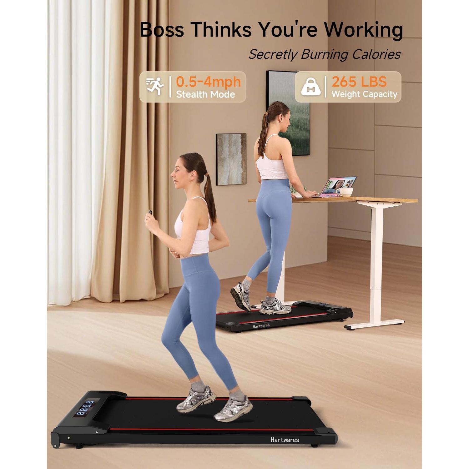 Caminadora Bajo Escritorio Hartwares DKM-AB12 2 en 1 120 Kg