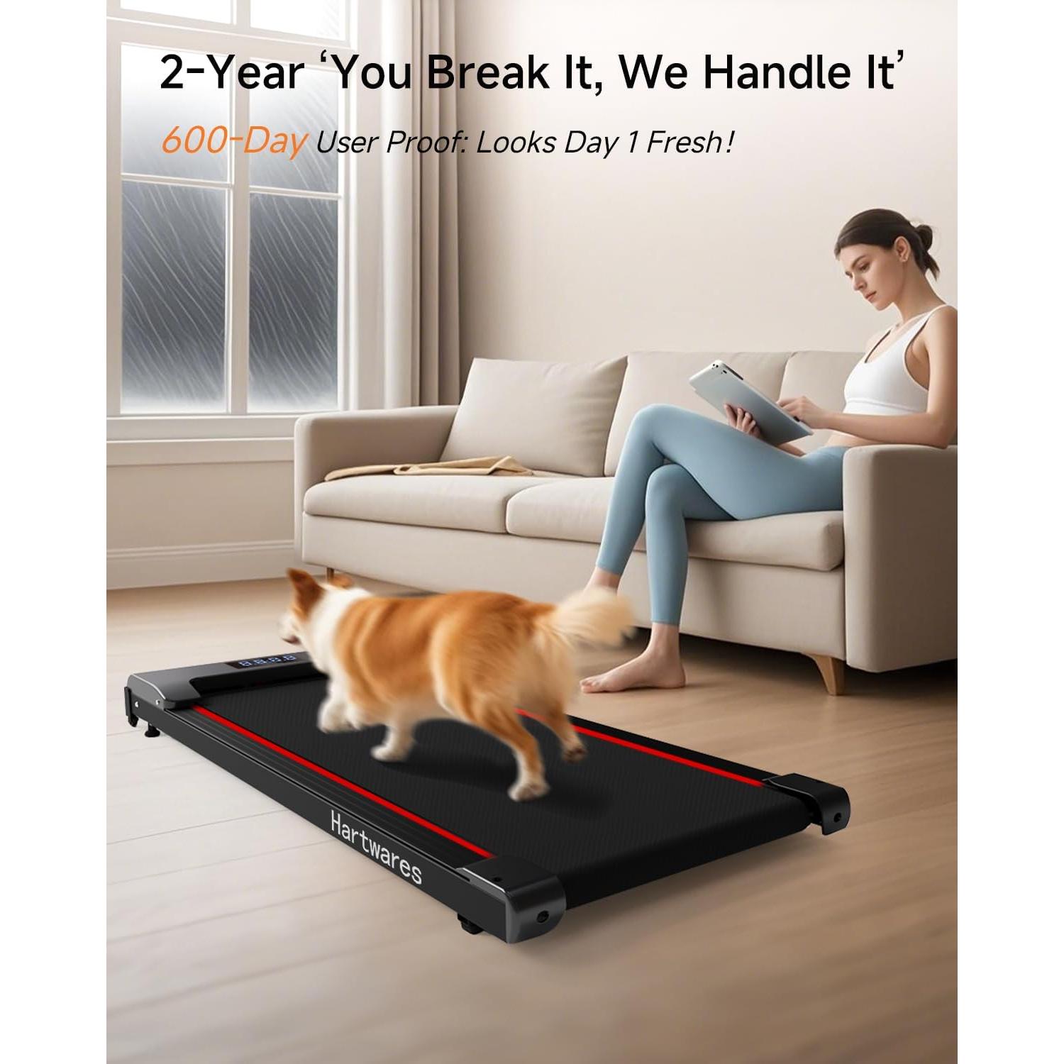 Caminadora Bajo Escritorio Hartwares DKM-AB12 2 en 1 120 Kg