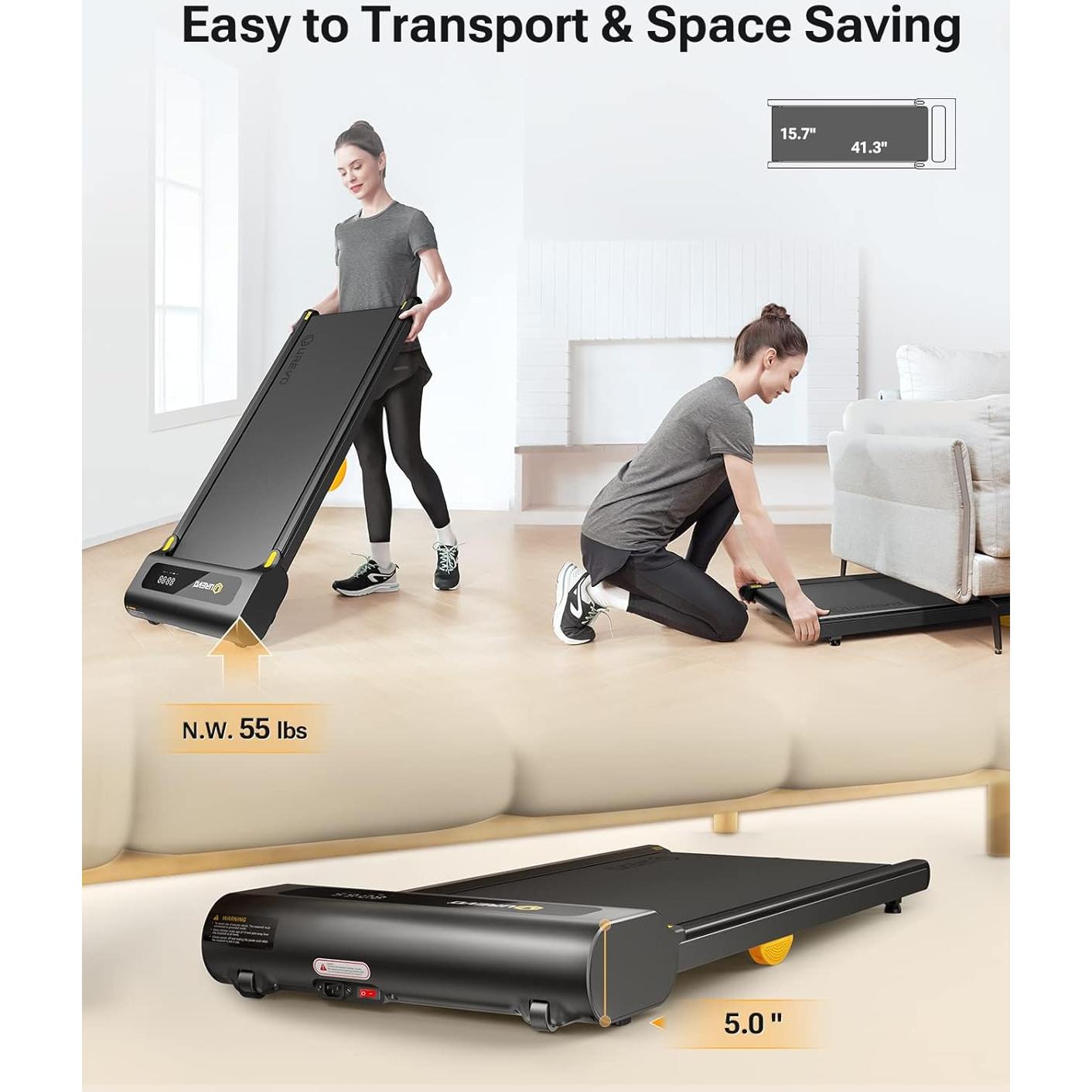 Cinta de Correr UREVO URTM025 2.25HP Portátil 120 kg