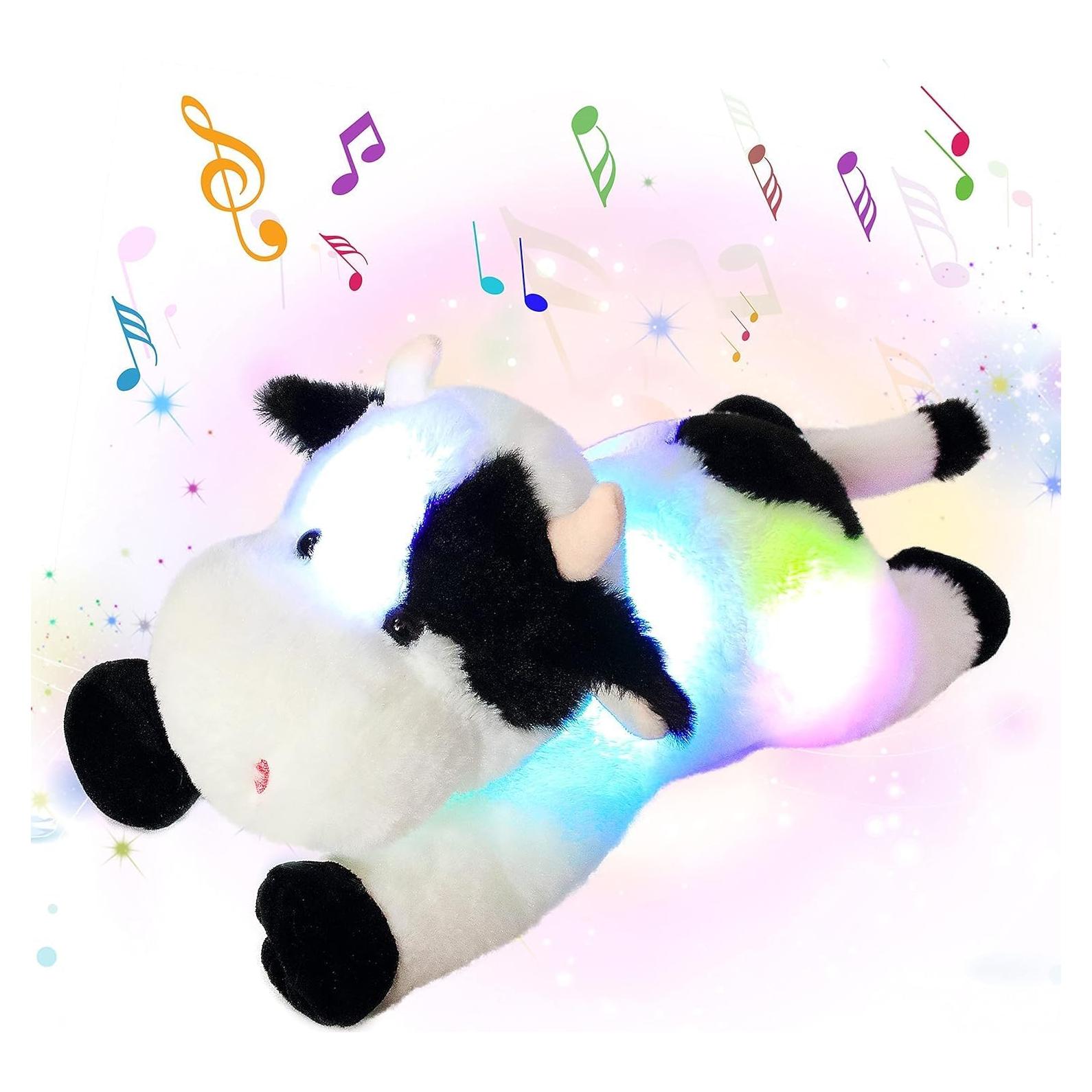 Peluche Musical Cuteoy Vaca LED Suave 15.5 cm