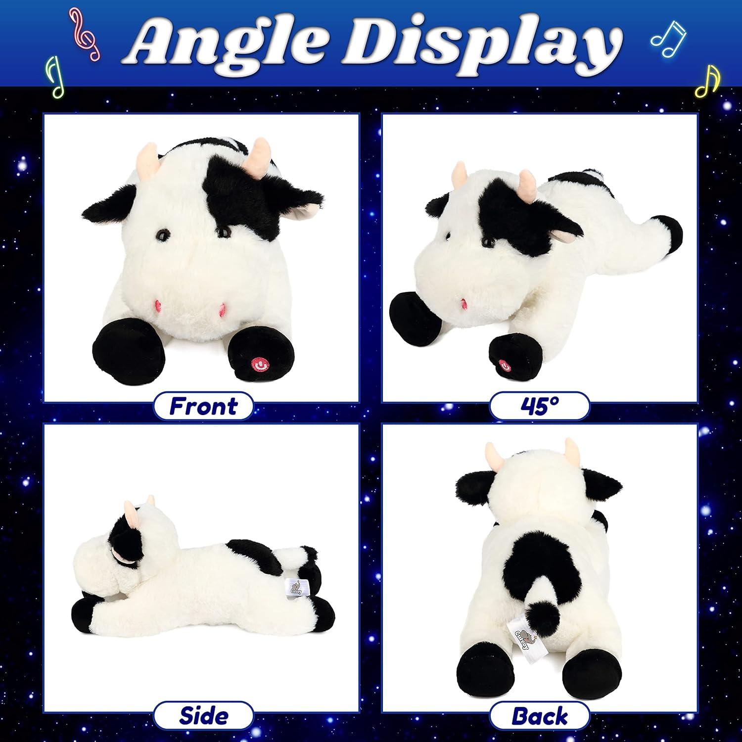 Peluche Musical Cuteoy Vaca LED Suave 15.5 cm