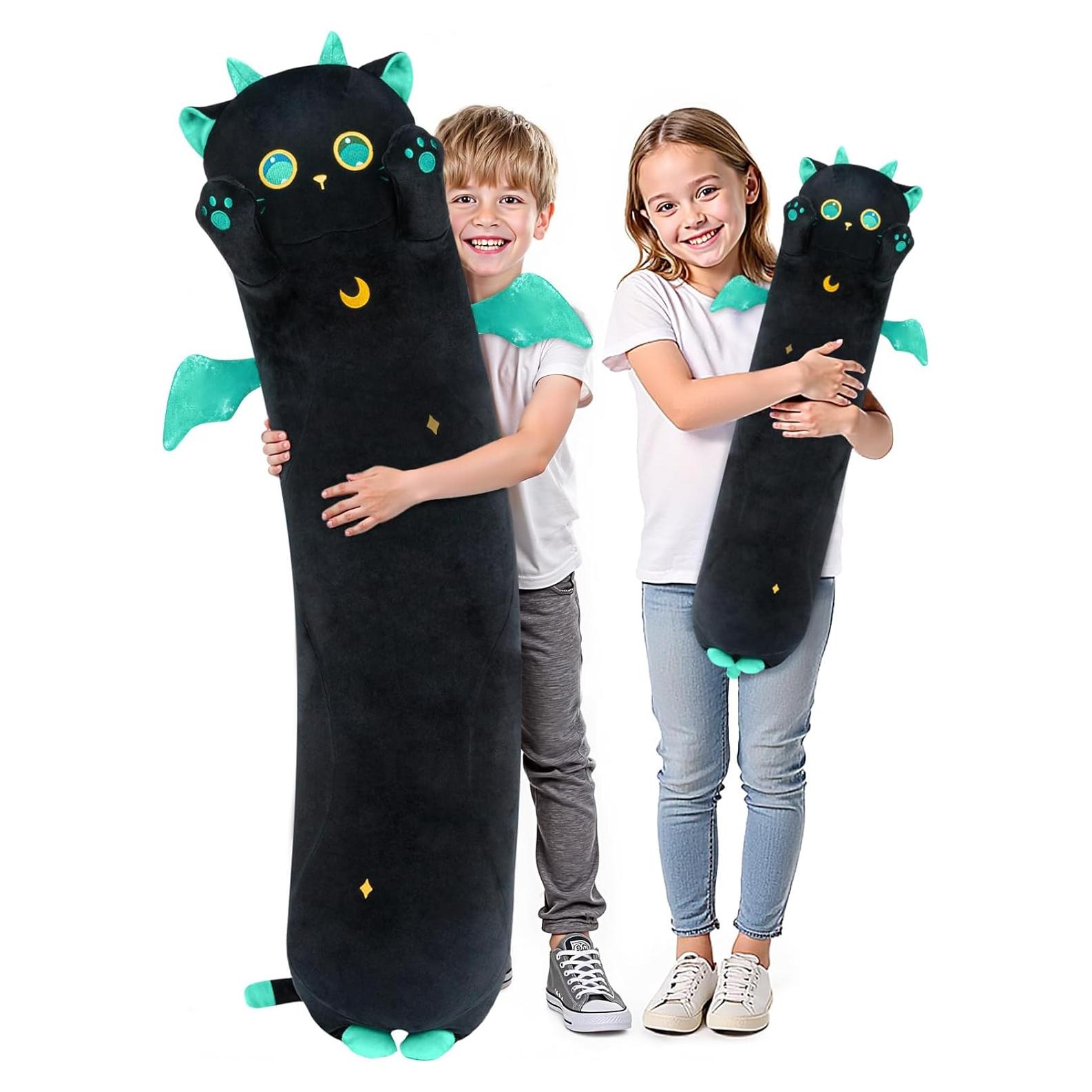 Peluche Gato Largo Mewaii 50cm Suave Almohada Corporal