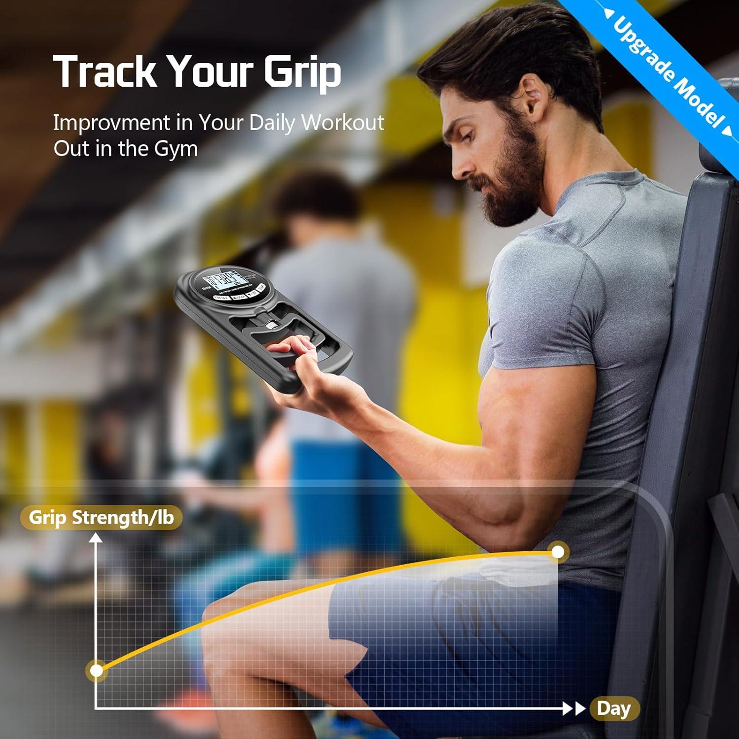 Dinamómetro Electrónico Hichor para Fuerza de Agarre 120 kg
