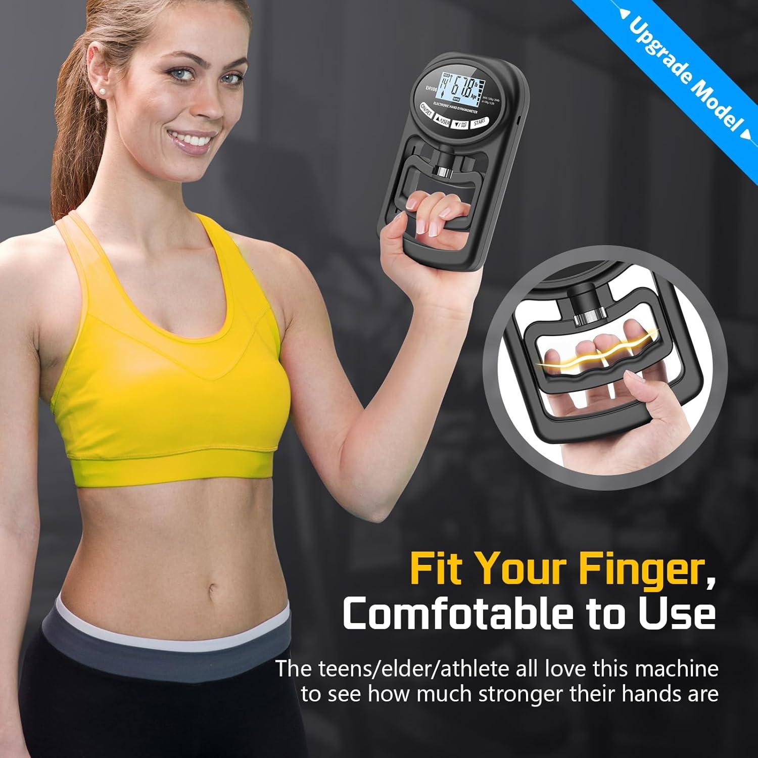 Dinamómetro Electrónico Hichor para Fuerza de Agarre 120 kg