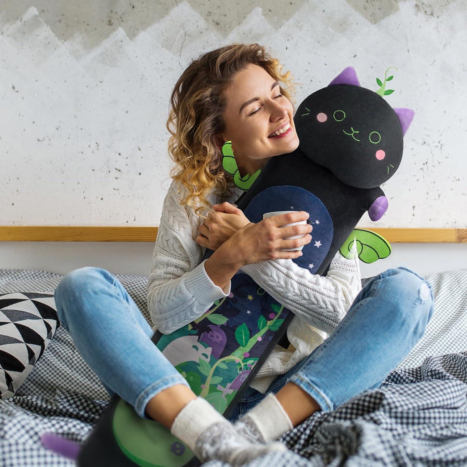 Gato de Peluche Mewaii 135 cm Suave Almohada Kawaii