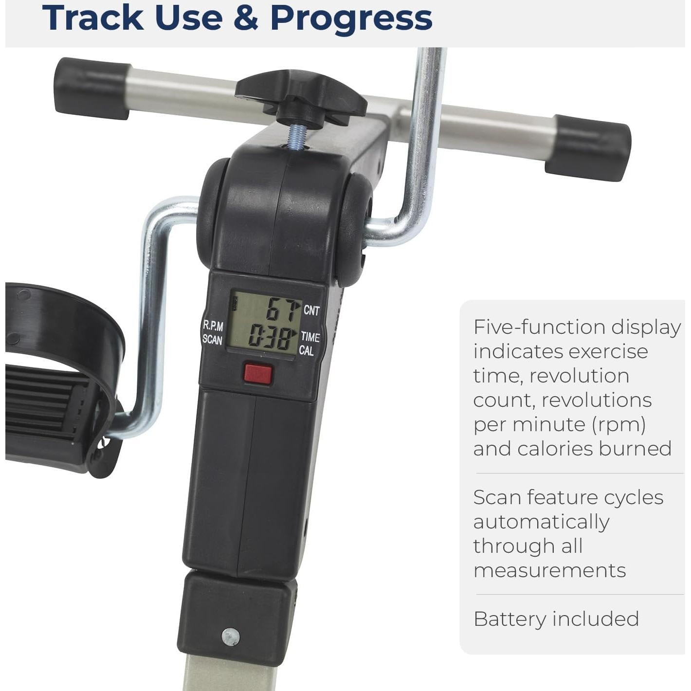 Ejercitador de Pedales Drive Medical RTL10273 con Pantalla