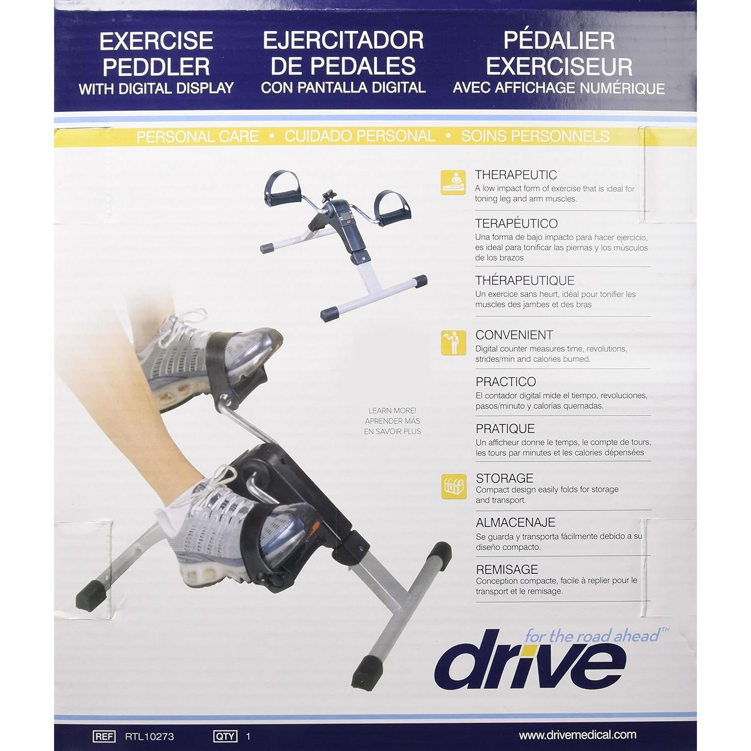 Ejercitador de Pedales Drive Medical RTL10273 con Pantalla