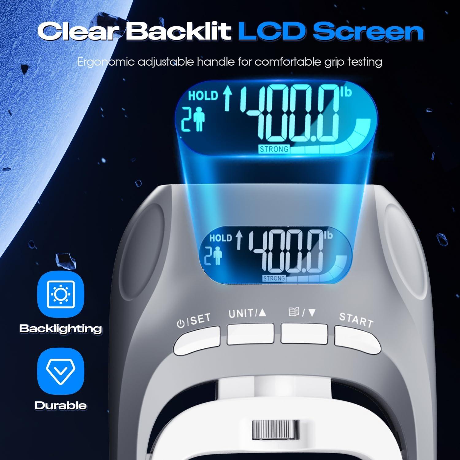 Probador de Fuerza de Agarre Digital AUWFV 400lbs/180kg