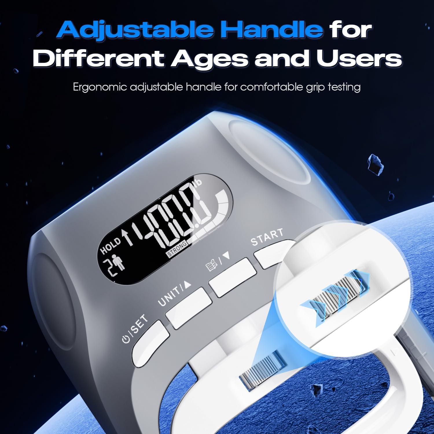 Probador de Fuerza de Agarre Digital AUWFV 400lbs/180kg