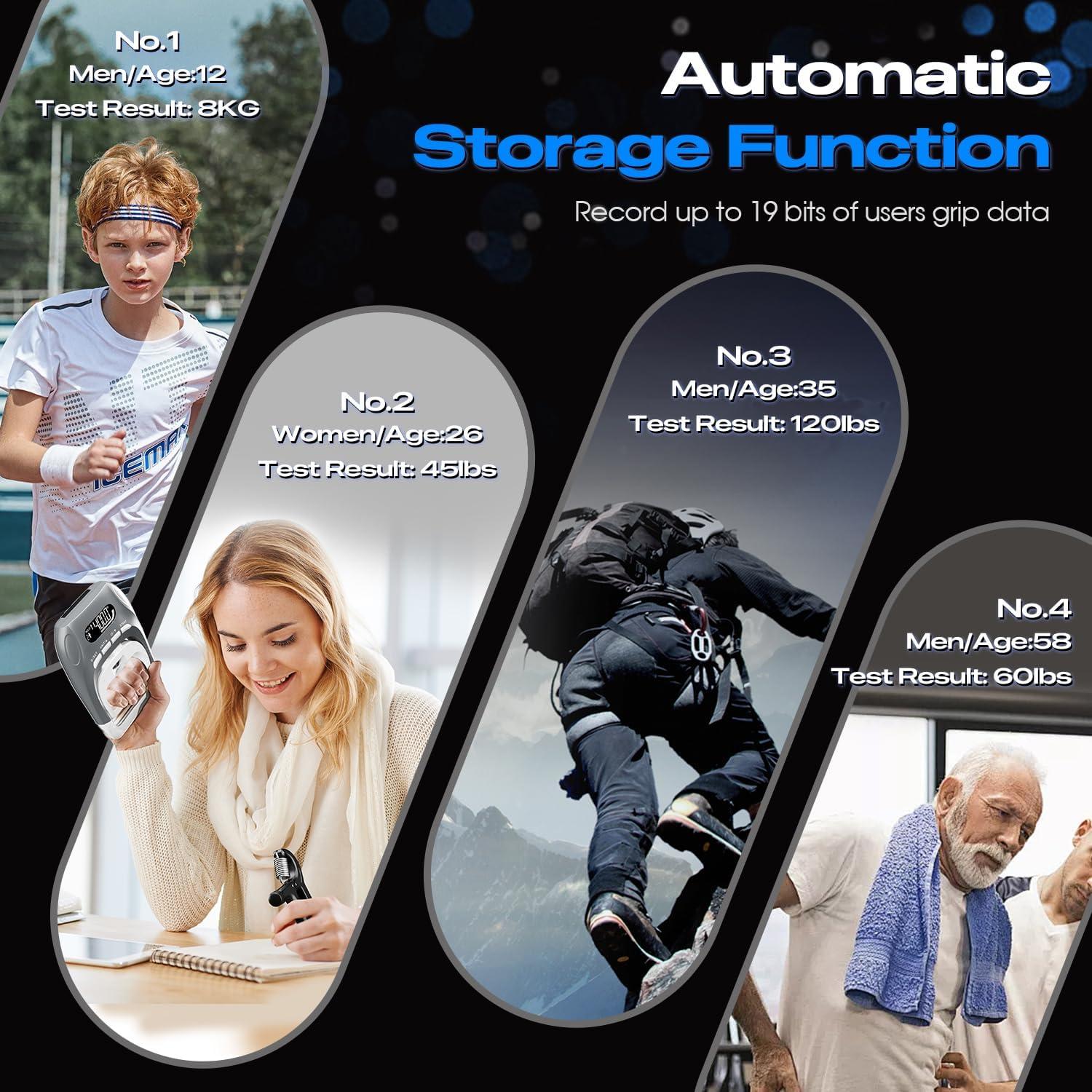 Probador de Fuerza de Agarre Digital AUWFV 400lbs/180kg