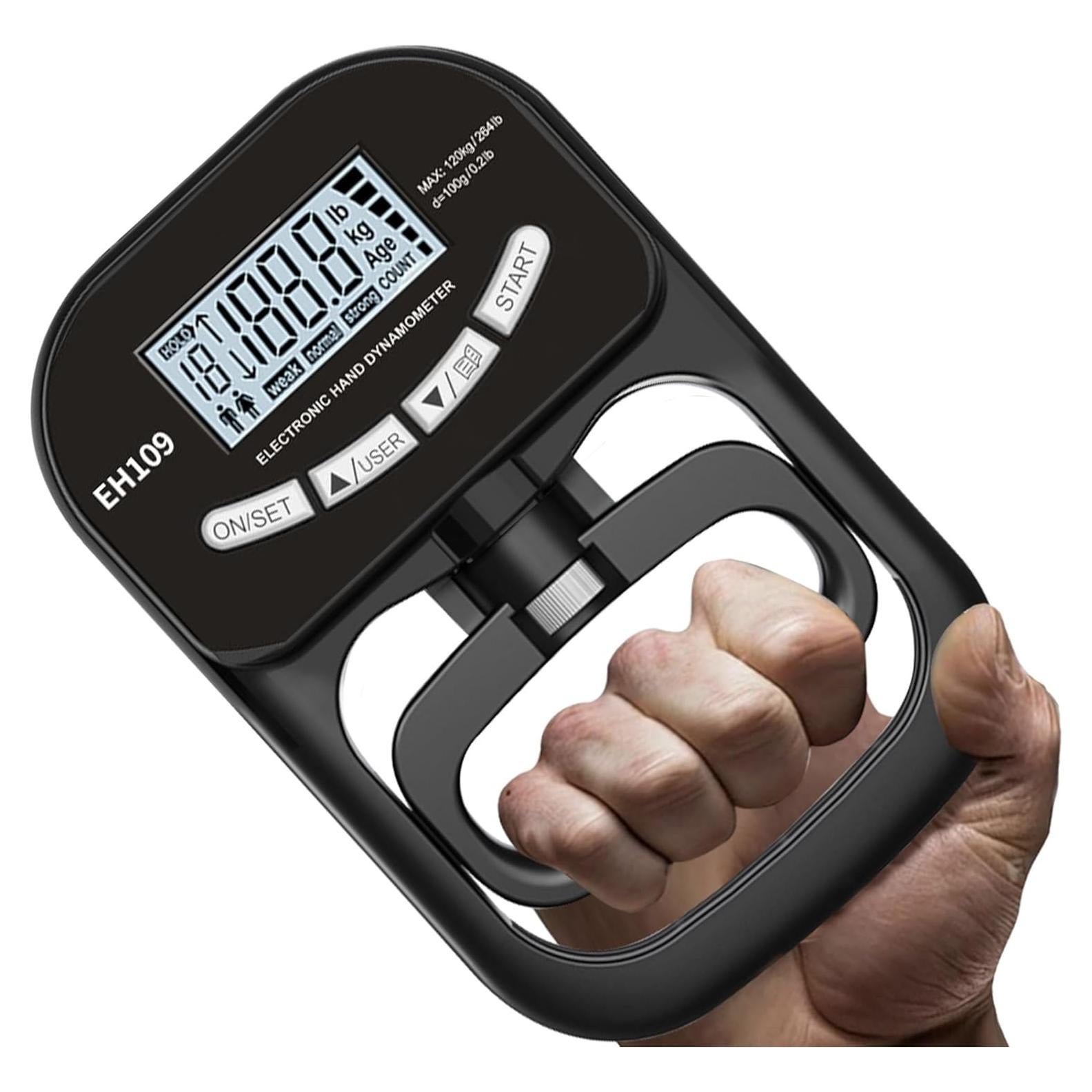 Entrenador de Fuerza de Agarre ByteX - Medidor Digital 120 kg