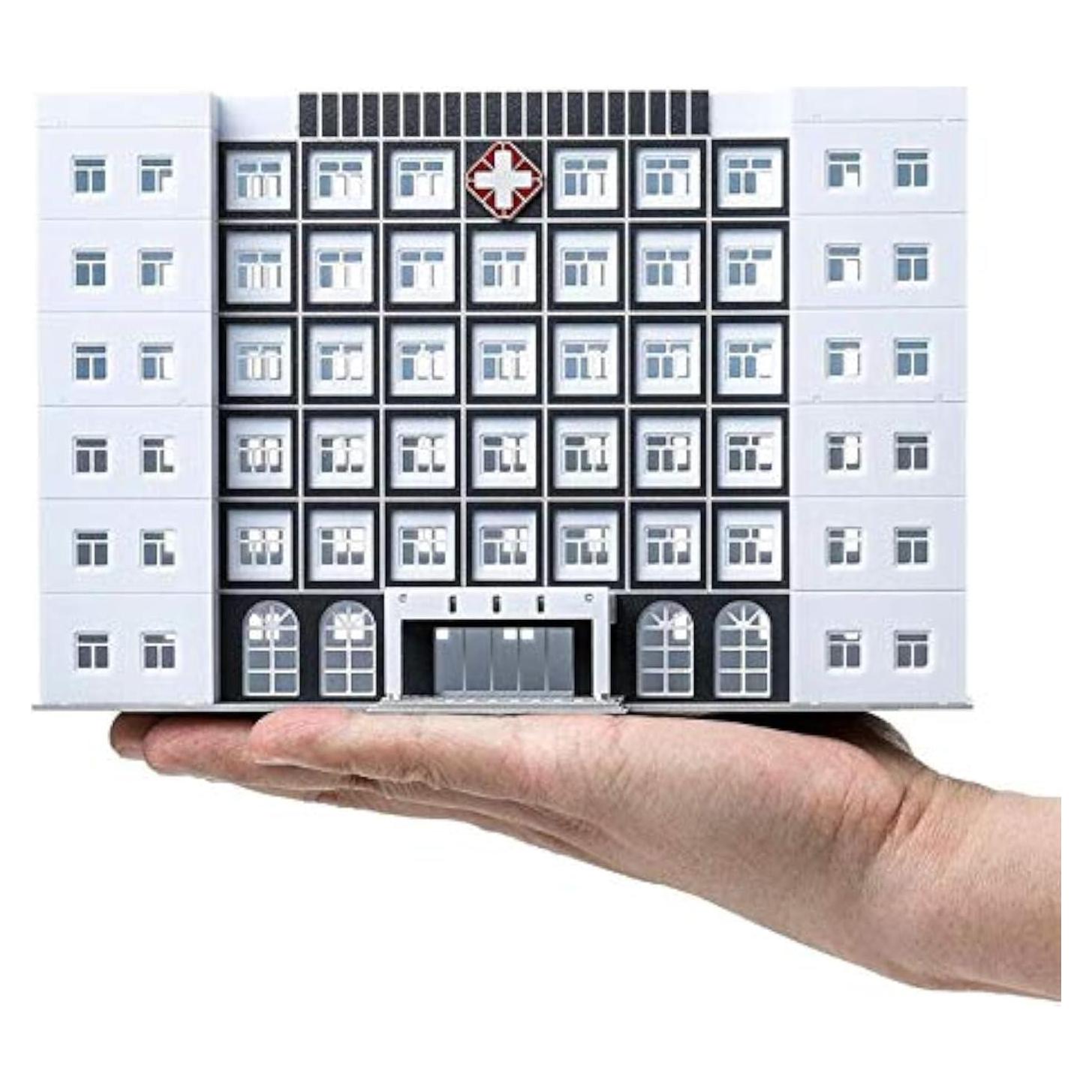 Modelo de Edificio Hospitalario 1:150 EatingBiting Blanco 21x6x14cm