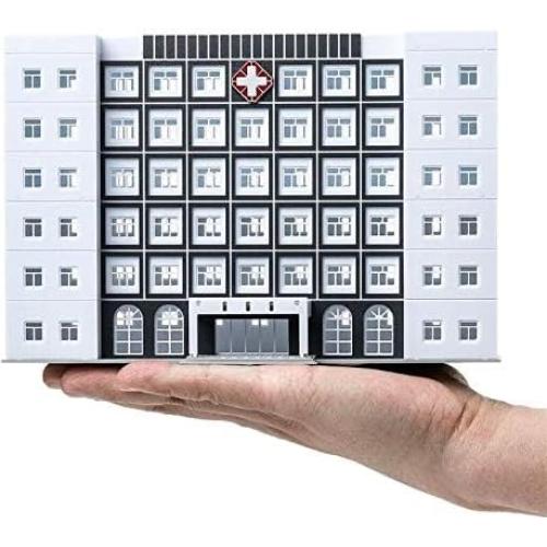 Modelo de Edificio Hospitalario 1:150 EatingBiting Blanco 21x6x14cm