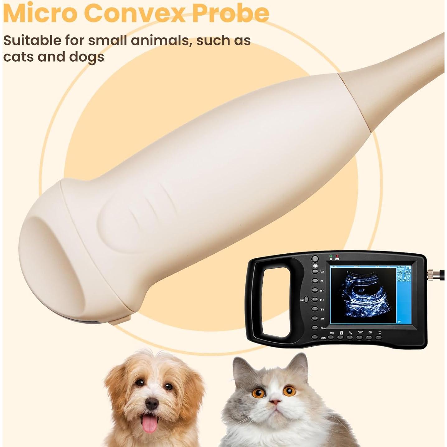 Escáner veterinario portátil DVK Sonda Convexa Micro 5.6" LED