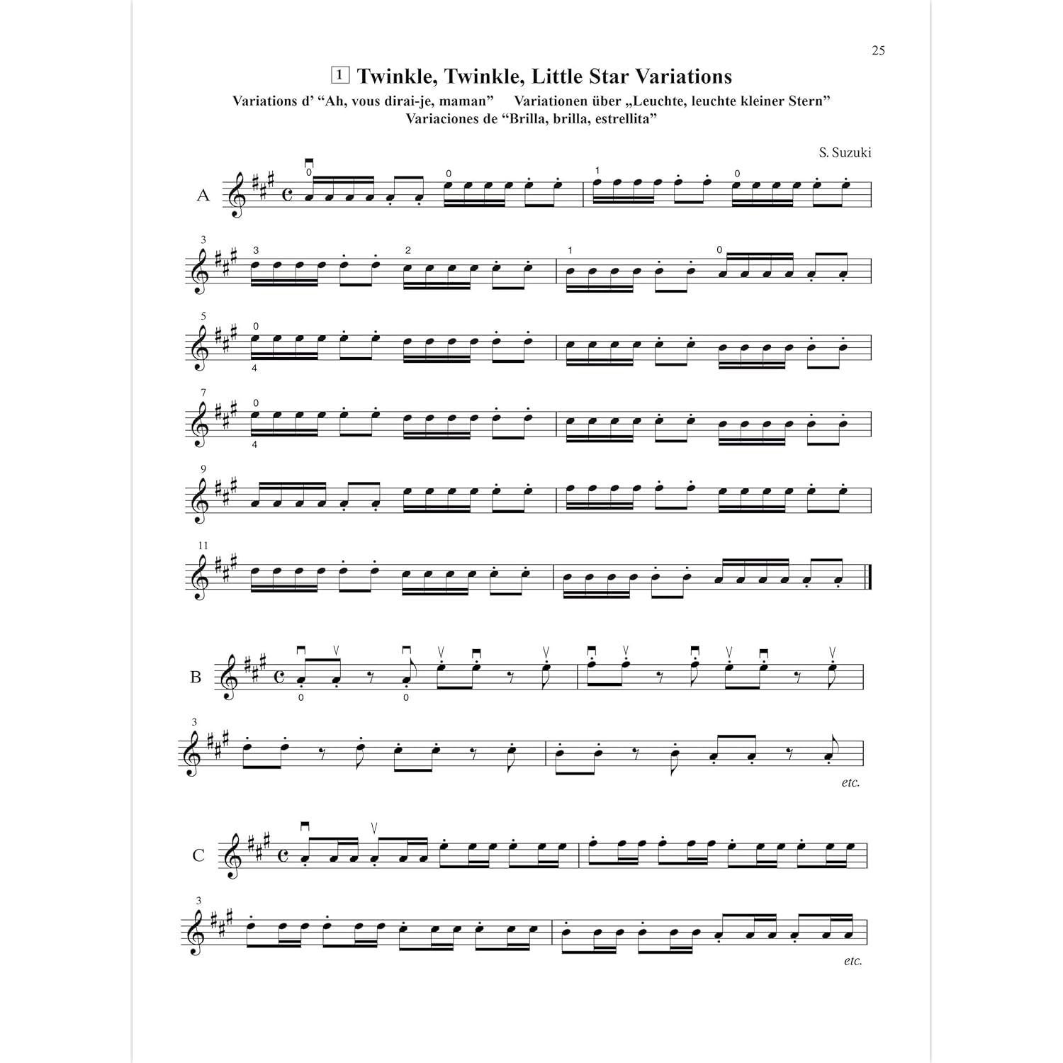 Suzuki Violin School, Vol 1: Violin Part