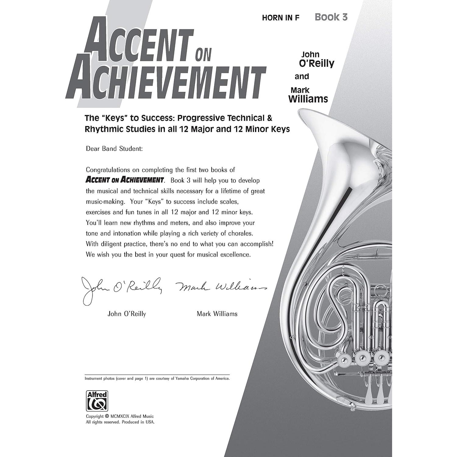 Accent on Achievement, Bk 3: Horn in F