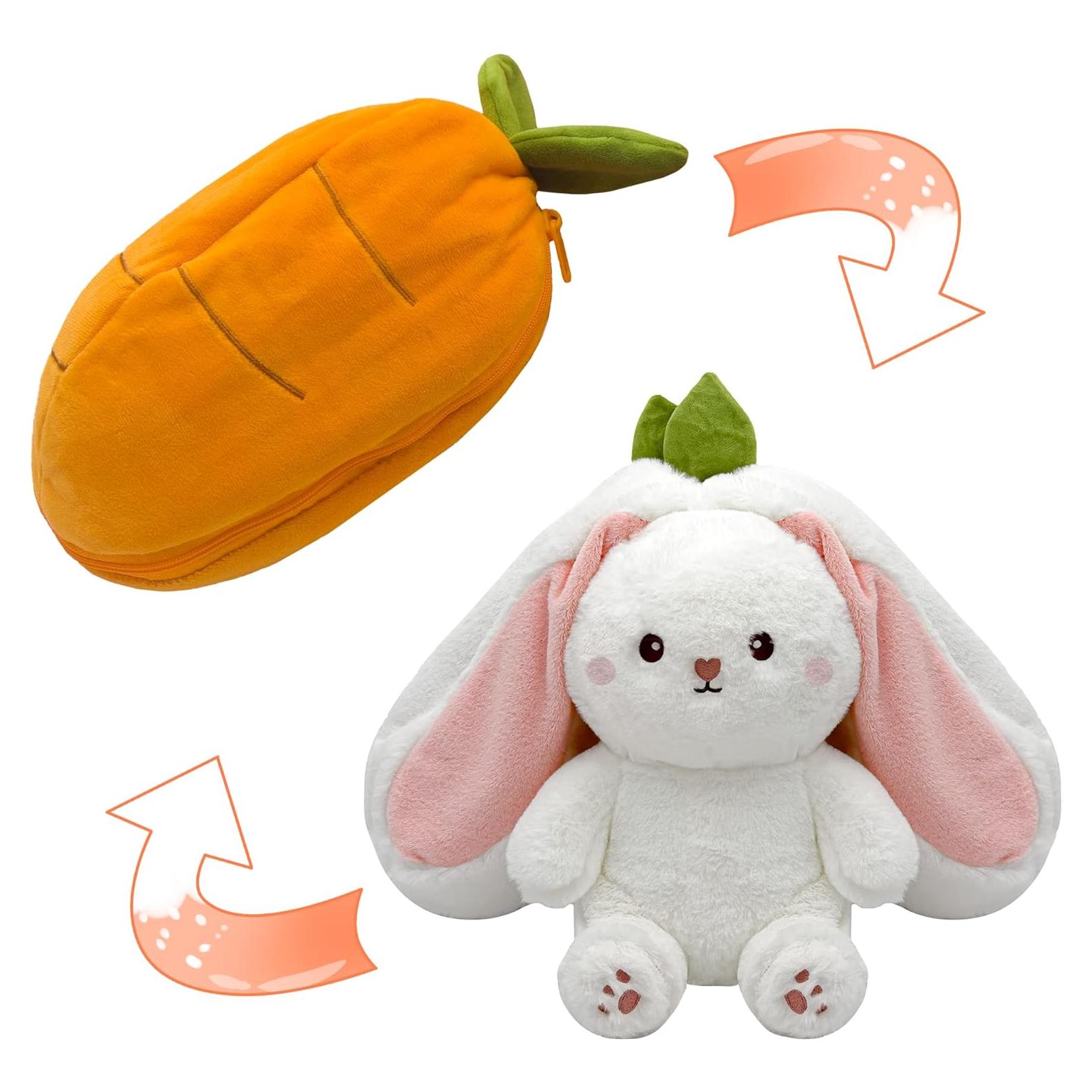 Peluche Reversible Conejo Zanahoria YOUBLEK 35 cm Suave