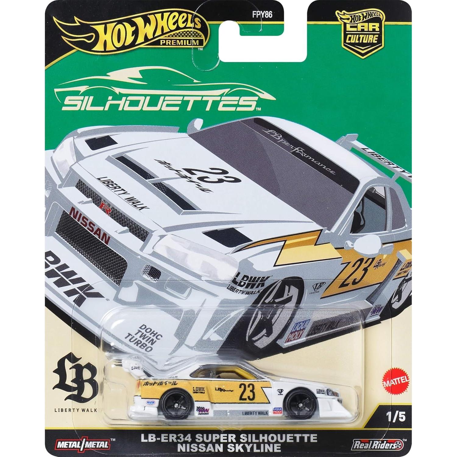 Coche de Juguete Hot Wheels Premium LB-ER34 Nissan Skyline 1:64