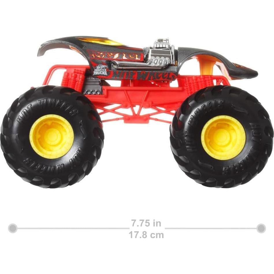 Camión Monstruo Hot Wheels Twin Mill 1:24 Metal Rojo y Negro