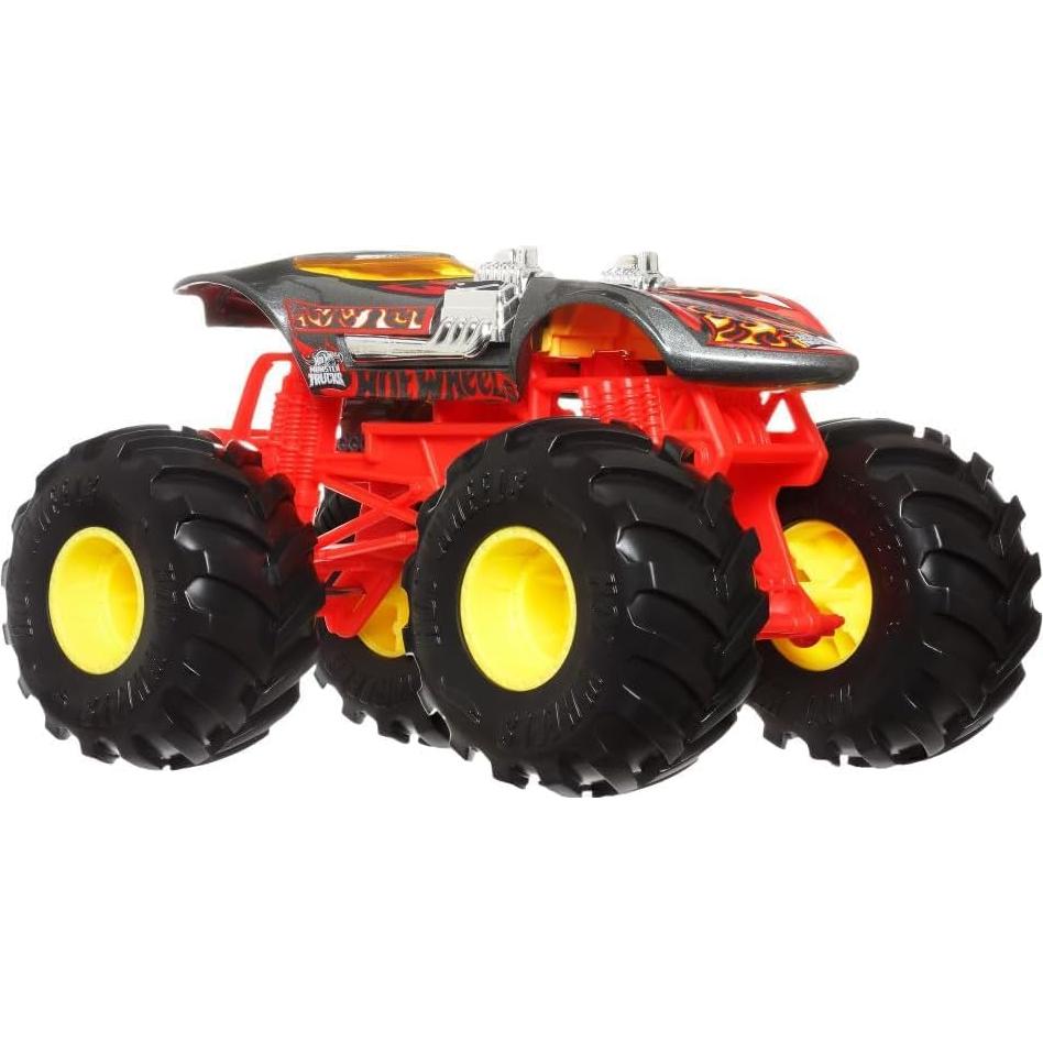 Camión Monstruo Hot Wheels Twin Mill 1:24 Metal Rojo y Negro