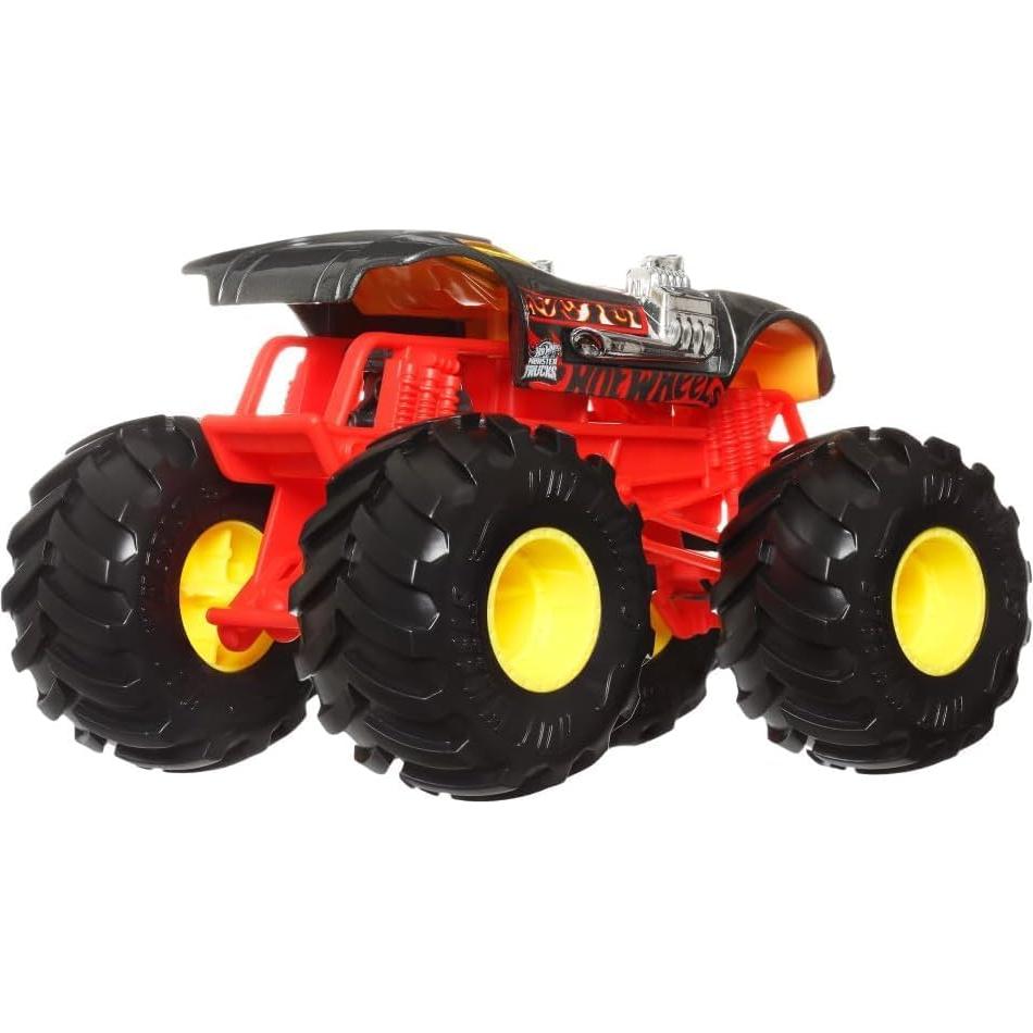 Camión Monstruo Hot Wheels Twin Mill 1:24 Metal Rojo y Negro