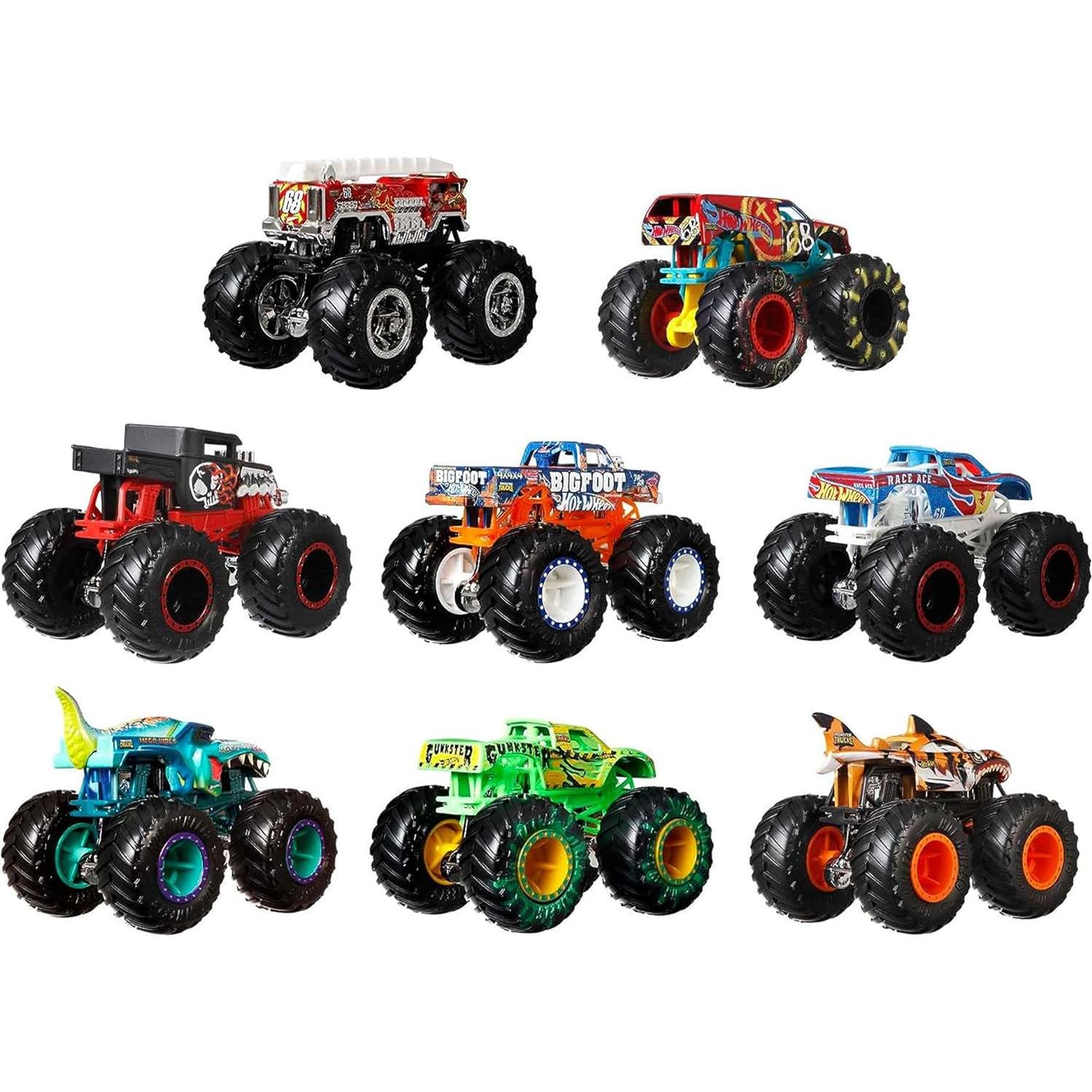 Hot Wheels Monster Trucks 8-Pack Camiones Monstruo 1:64
