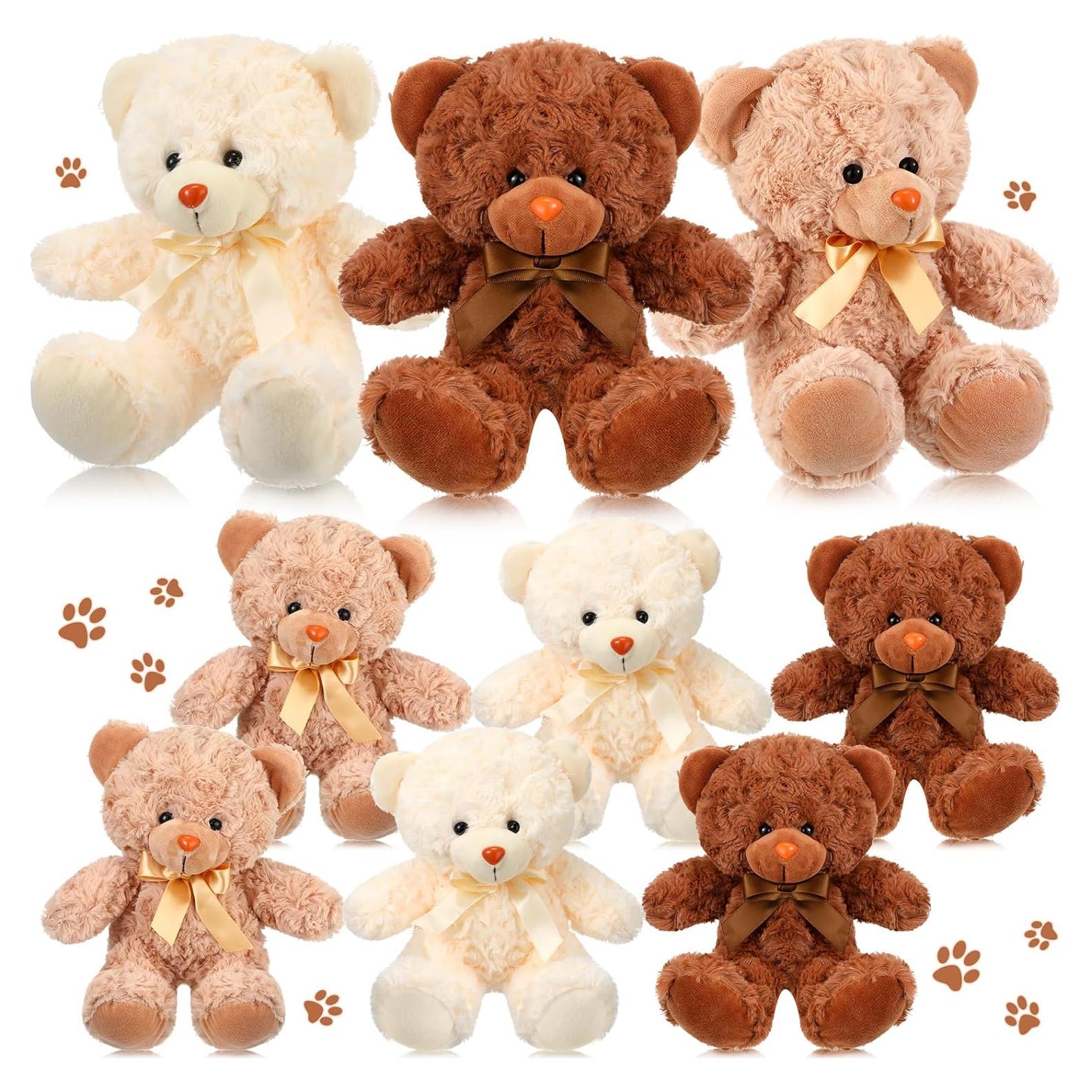 Osos de Peluche Civaner 9 Paquetes 20 cm Color Brillante