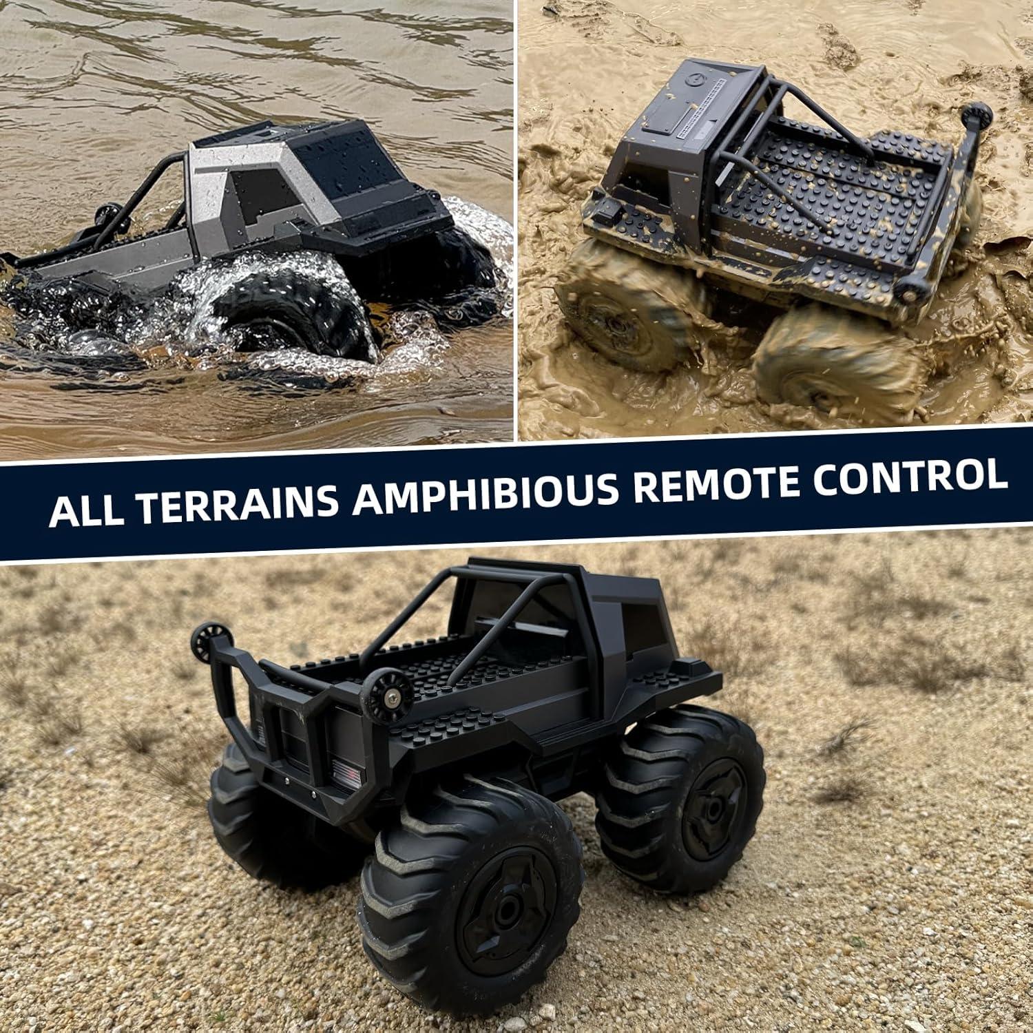 Coche RC Anfibio ACAMMZAR 1:16 4WD Impermeable 60 Minutos