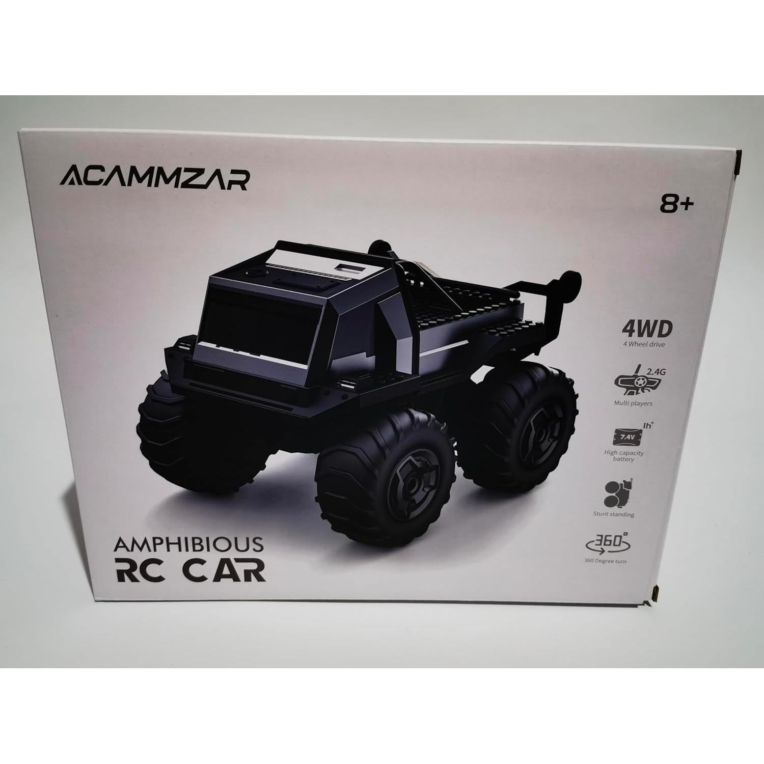 Coche RC Anfibio ACAMMZAR 1:16 4WD Impermeable 60 Minutos