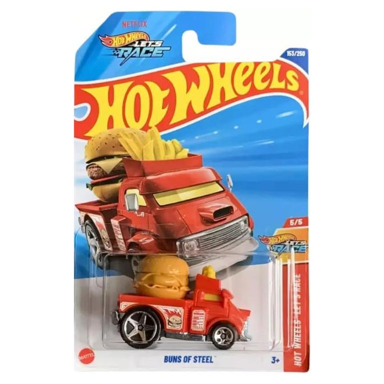 Coche Diecast Hot Wheels Buns de Acero Rojo 1:64 Serie 5/5